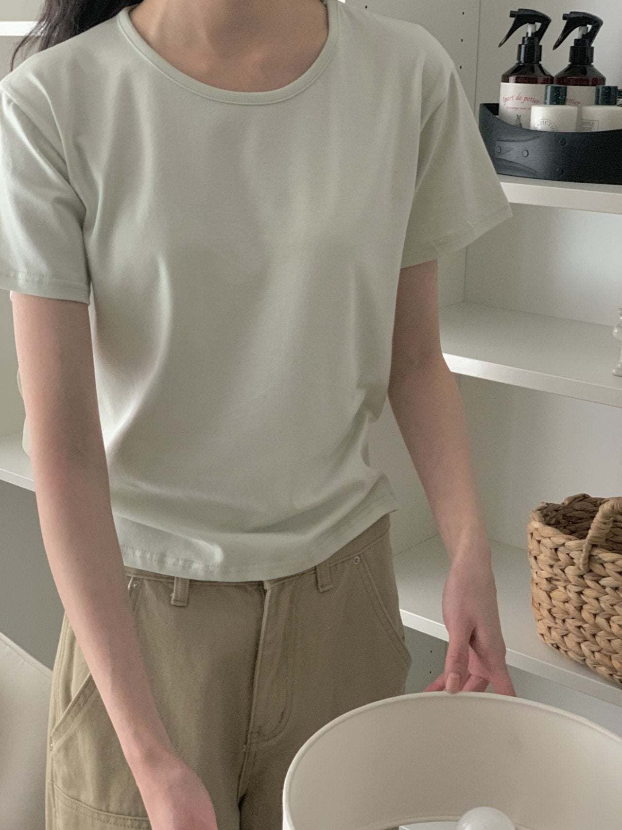 Soft Modal Basic Slim T-Shirt Made in Korea - Luckyplanetusa