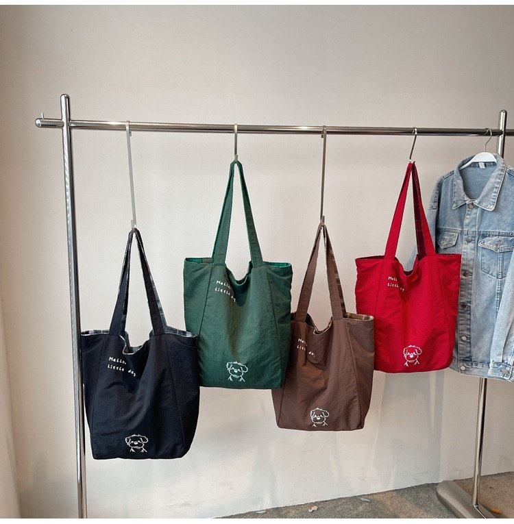 Reversible Check Daily Tote Bag