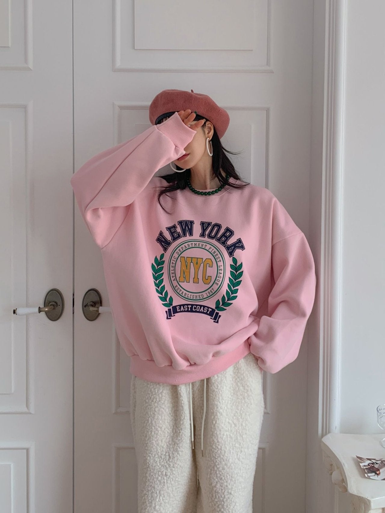 New York Graphic Oversized Sweatshirt – Made in Korea