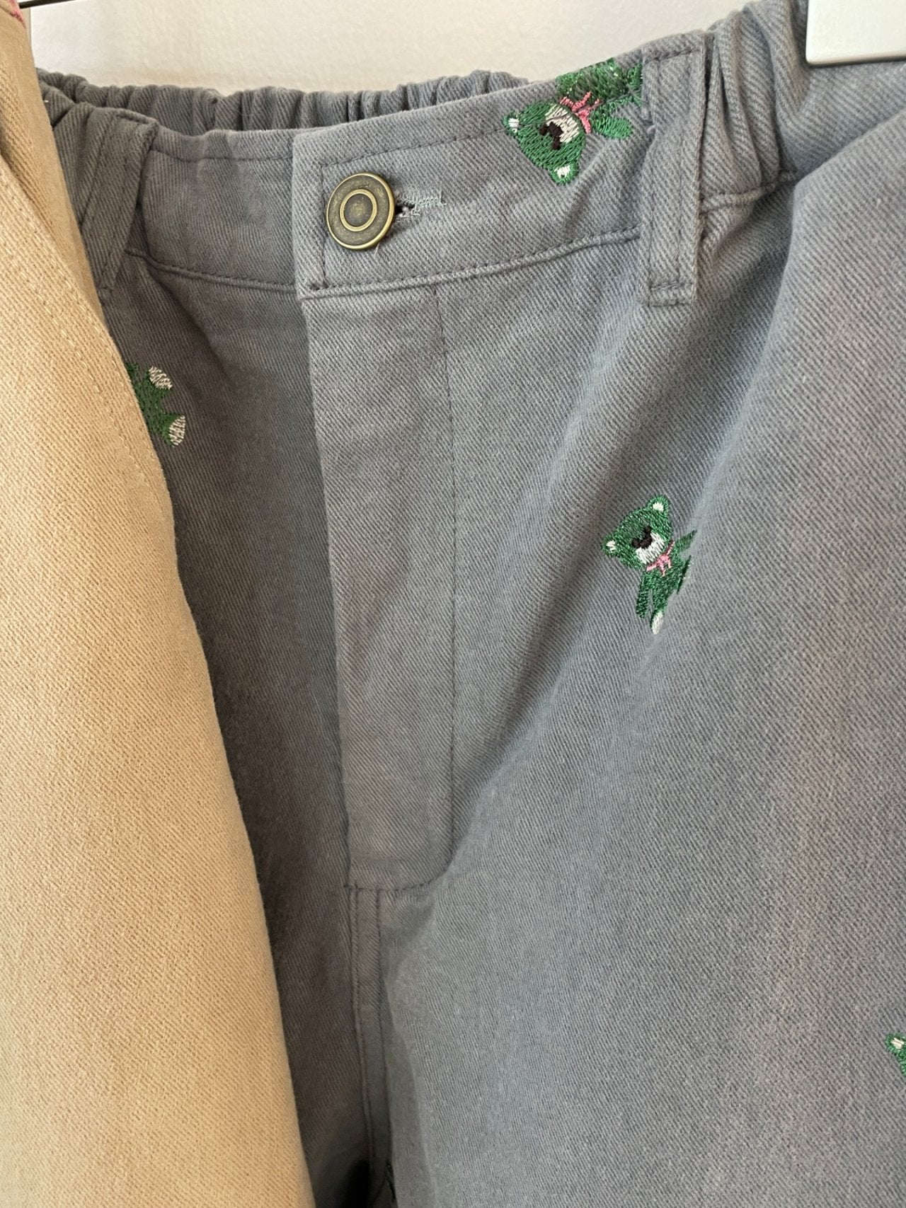 Teddy Embroidery Wide Pants – Made in Korea