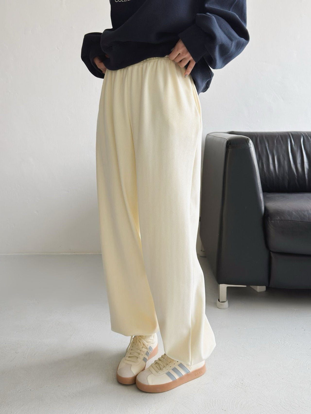 Velvet Minky Fleece-Lined Jogger Pants Big Size Overfit