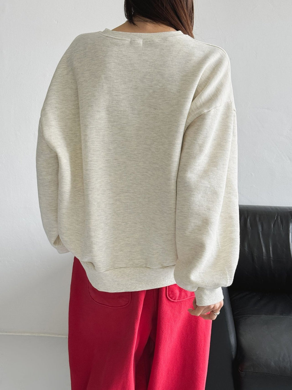 ANOTHER Varsity Puff-Sleeve Sweatshirt