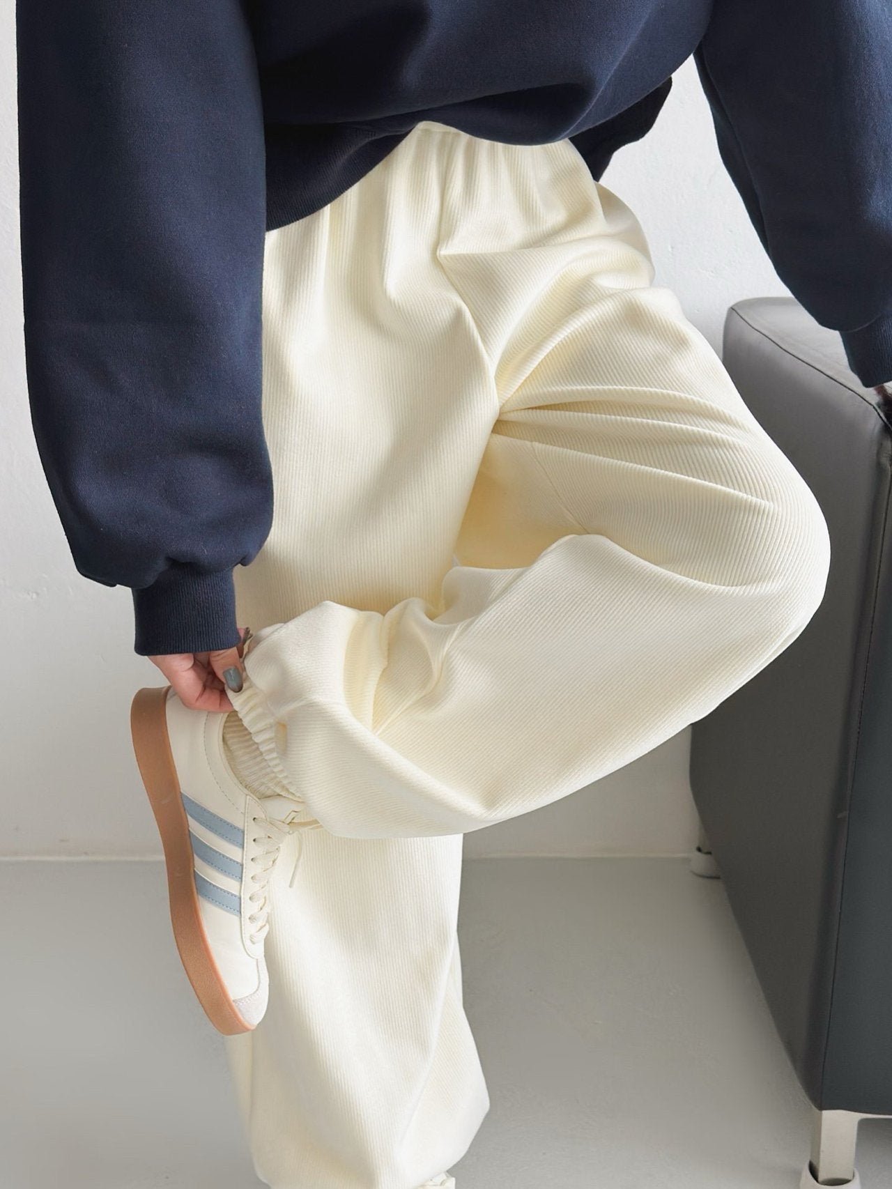Velvet Minky Fleece-Lined Jogger Pants Big Size Overfit
