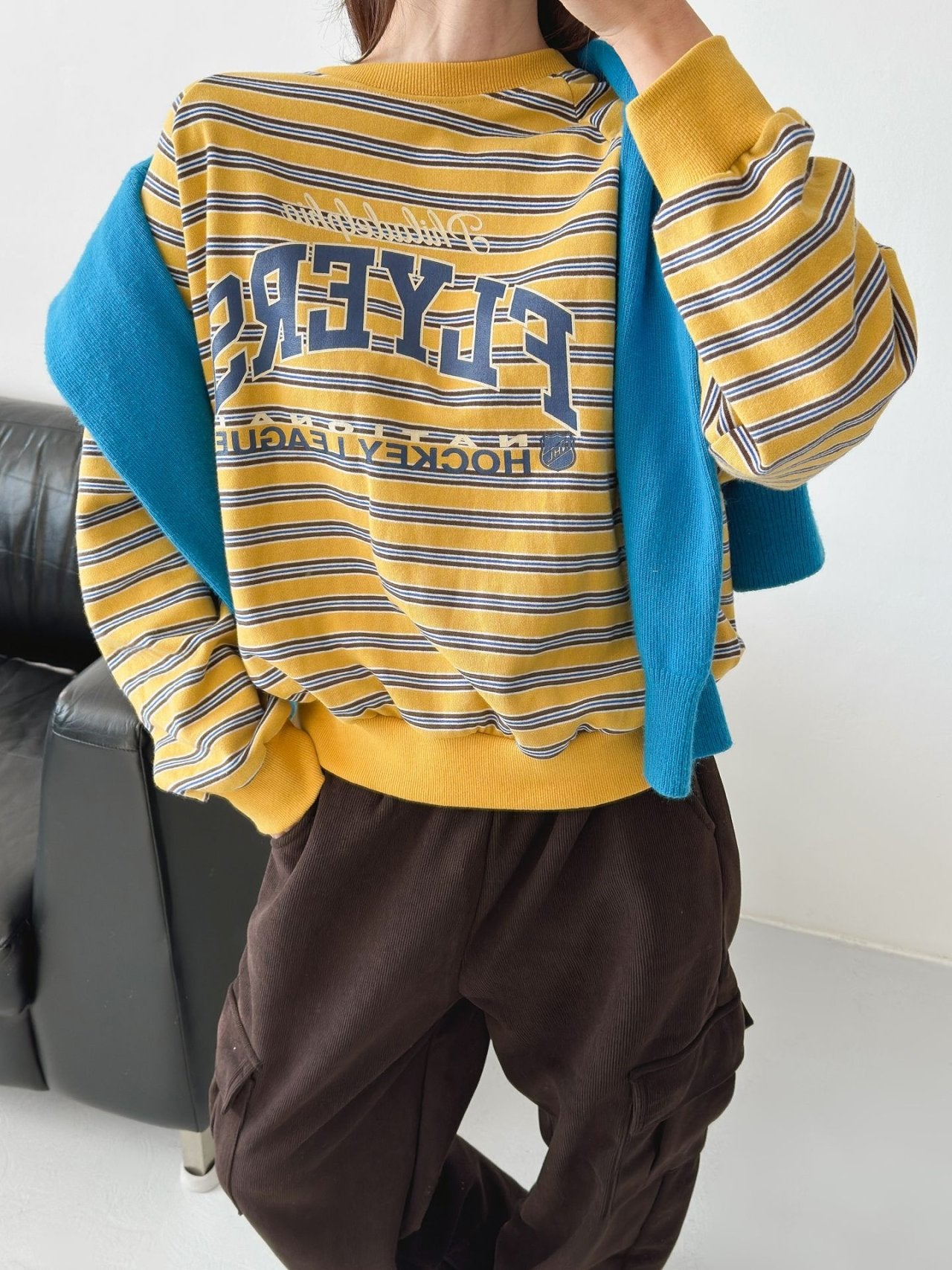 Philly Flyers Striped Cotton Sweatshirt