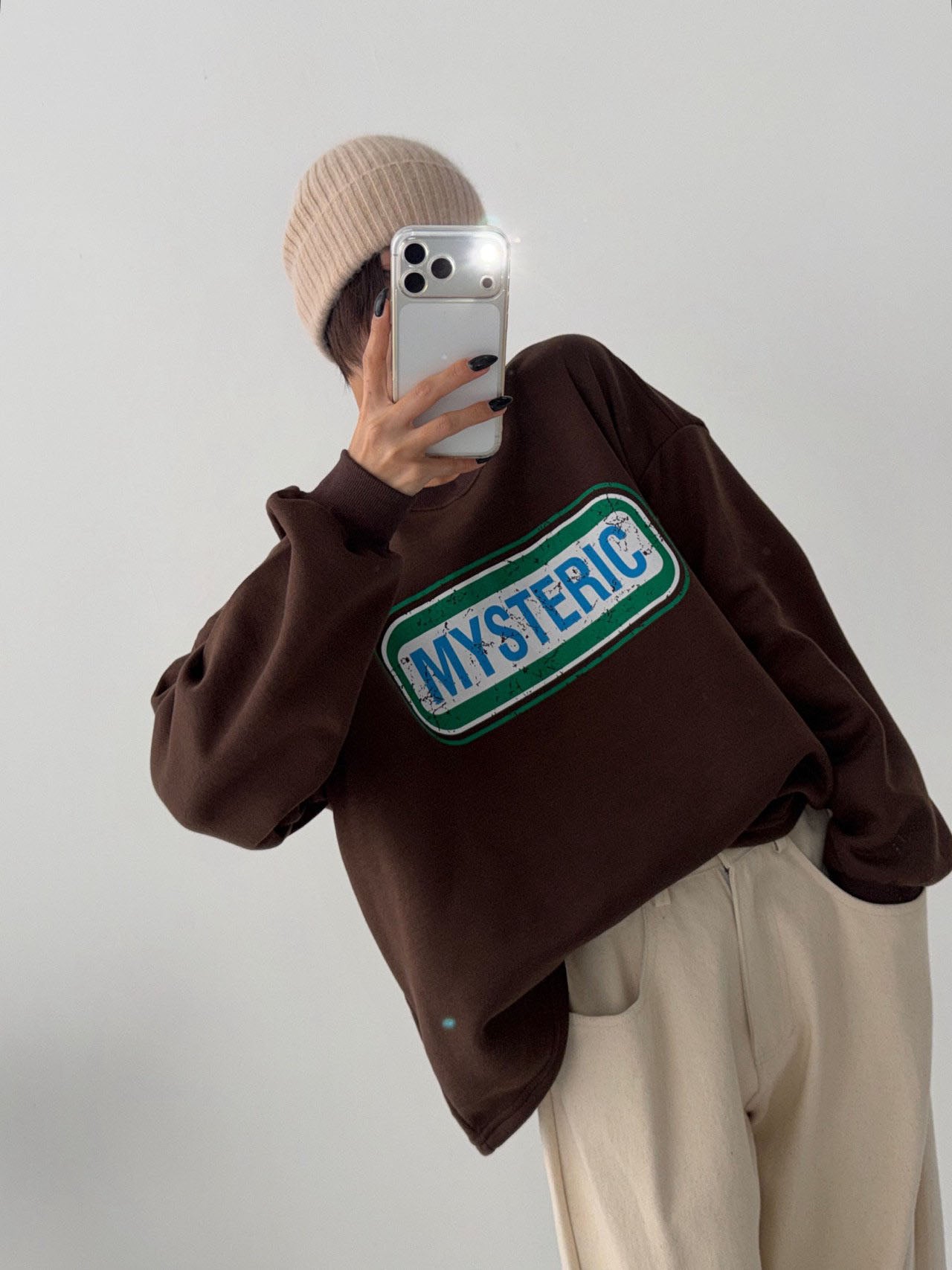 MYSTERIC Big-Size Overfit Sweatshirt