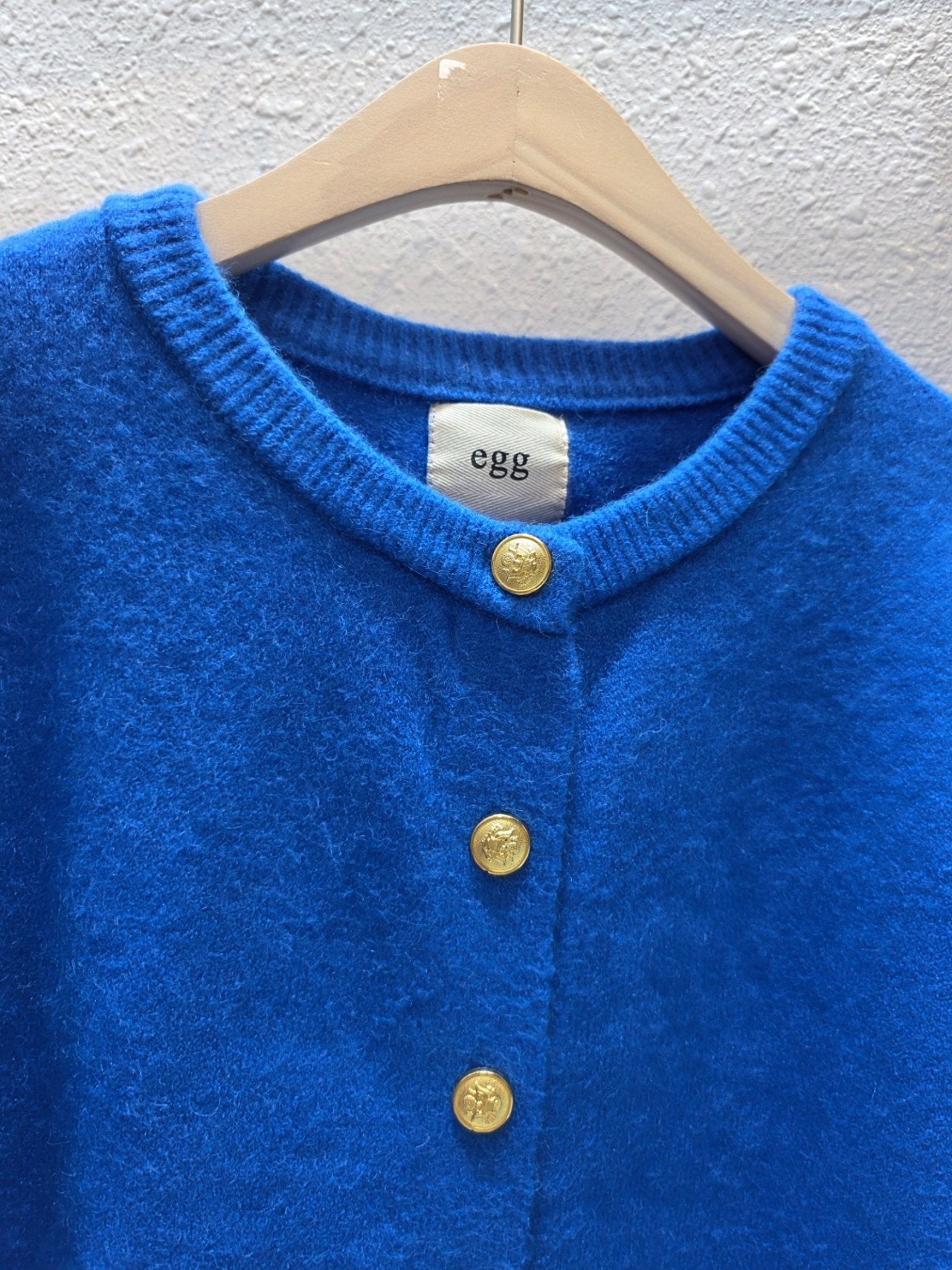 Cindy Gold Button Soft Knit Cardigan Free Size