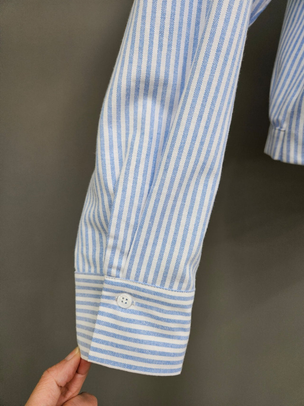 Classic Cropped Stripe Shirt Made in Korea