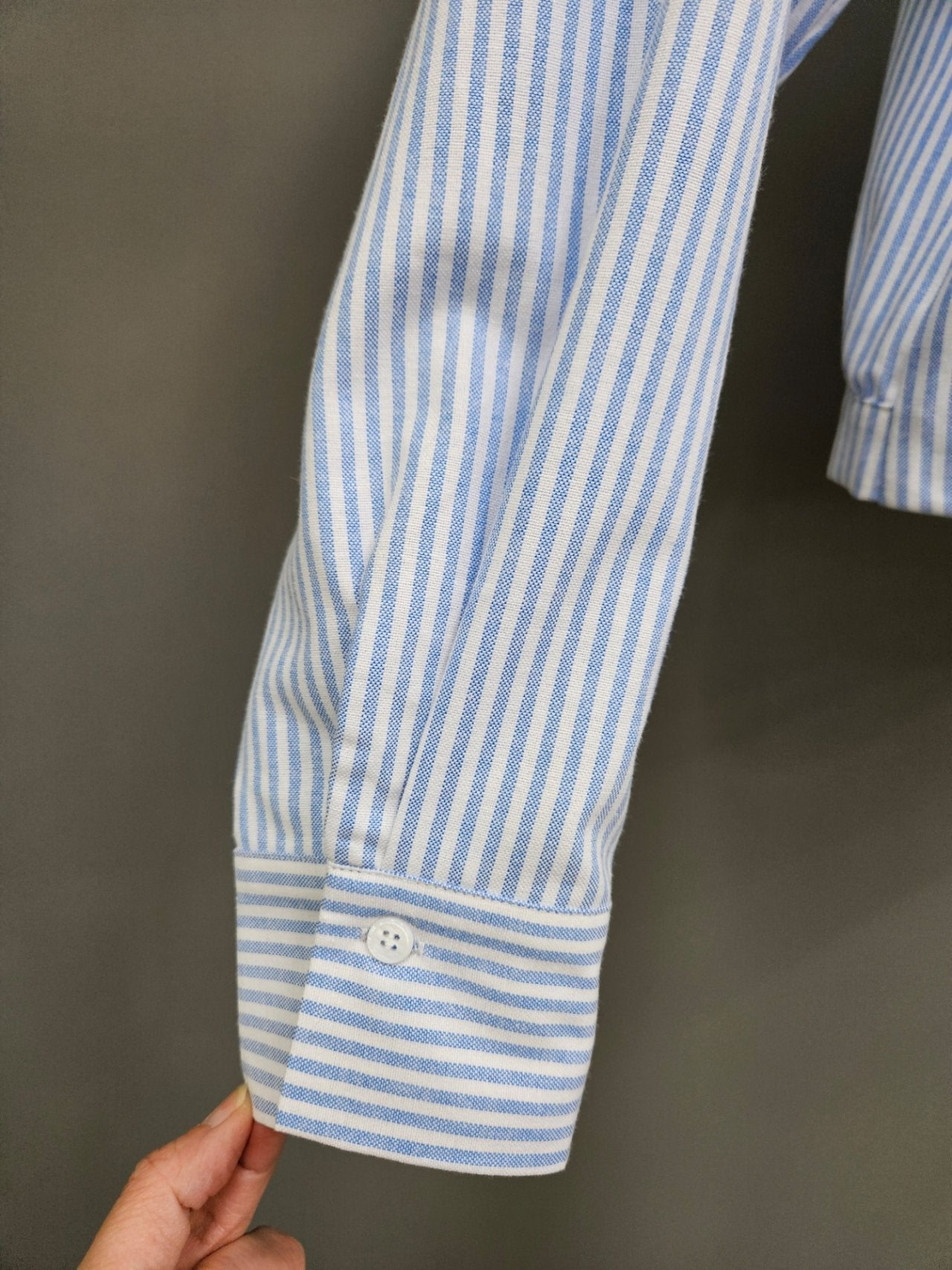 Classic Cropped Stripe Shirt Made in Korea