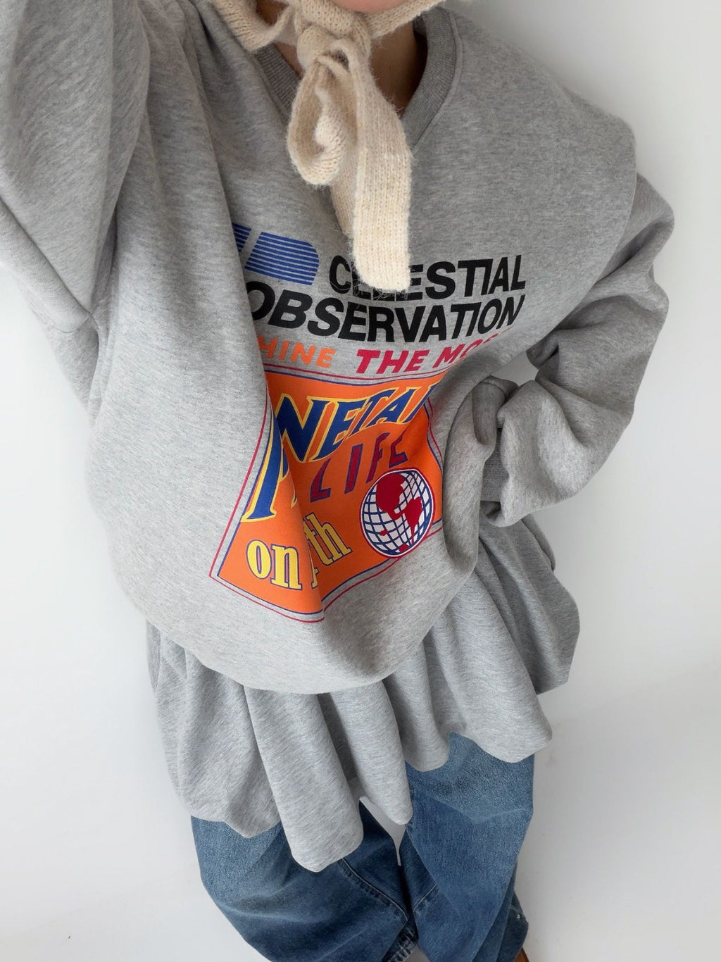 Planetary Life Graphic Sweatshirt Made in Korea