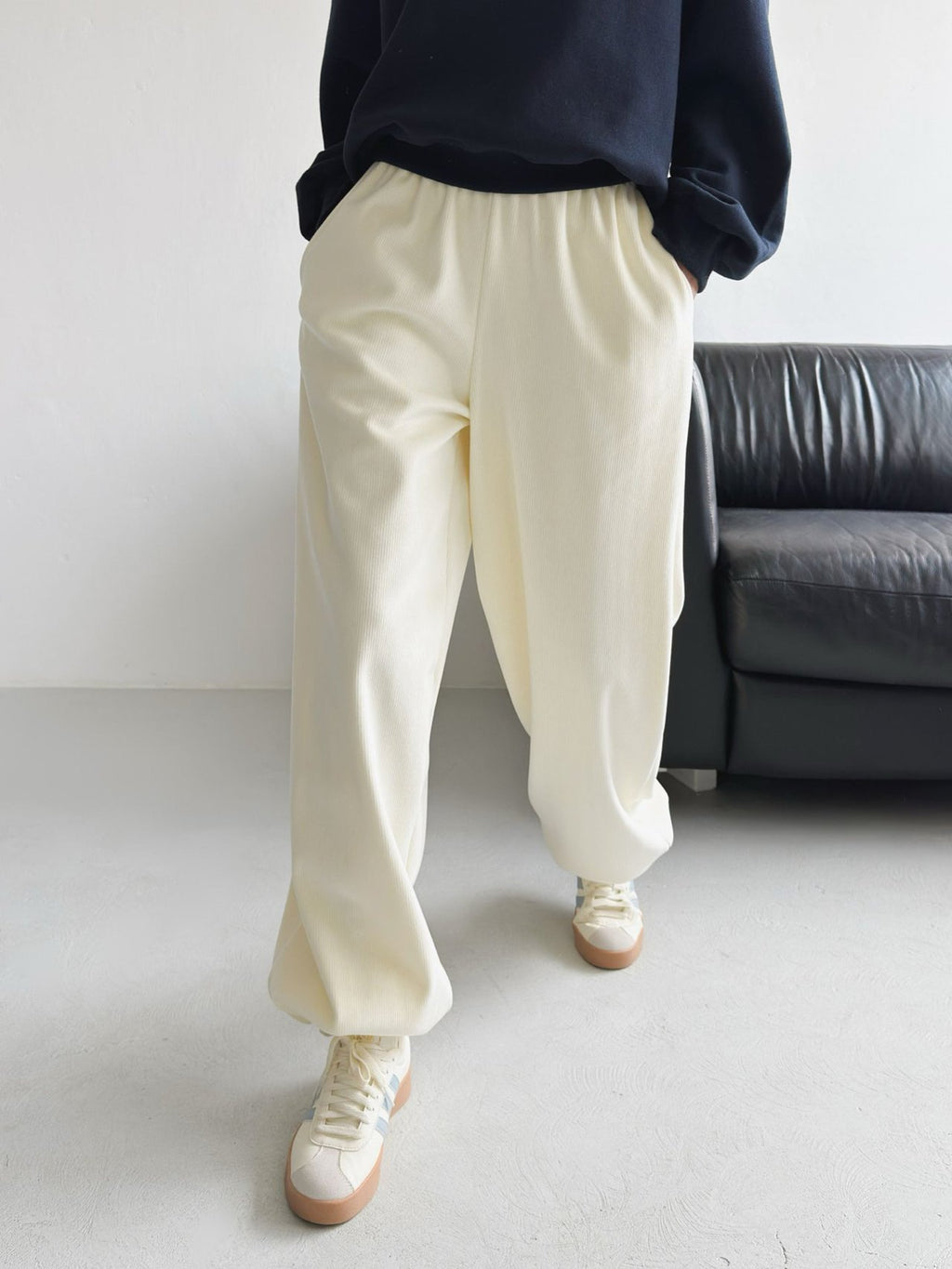 Velvet Minky Fleece-Lined Jogger Pants Big Size Overfit