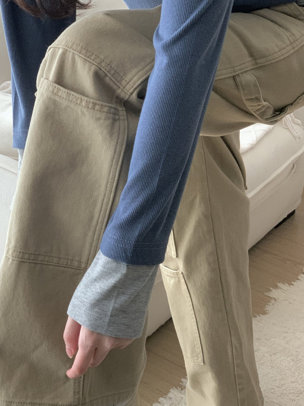 Layered Soft Rib Long Sleeve Tee - Luckyplanetusa