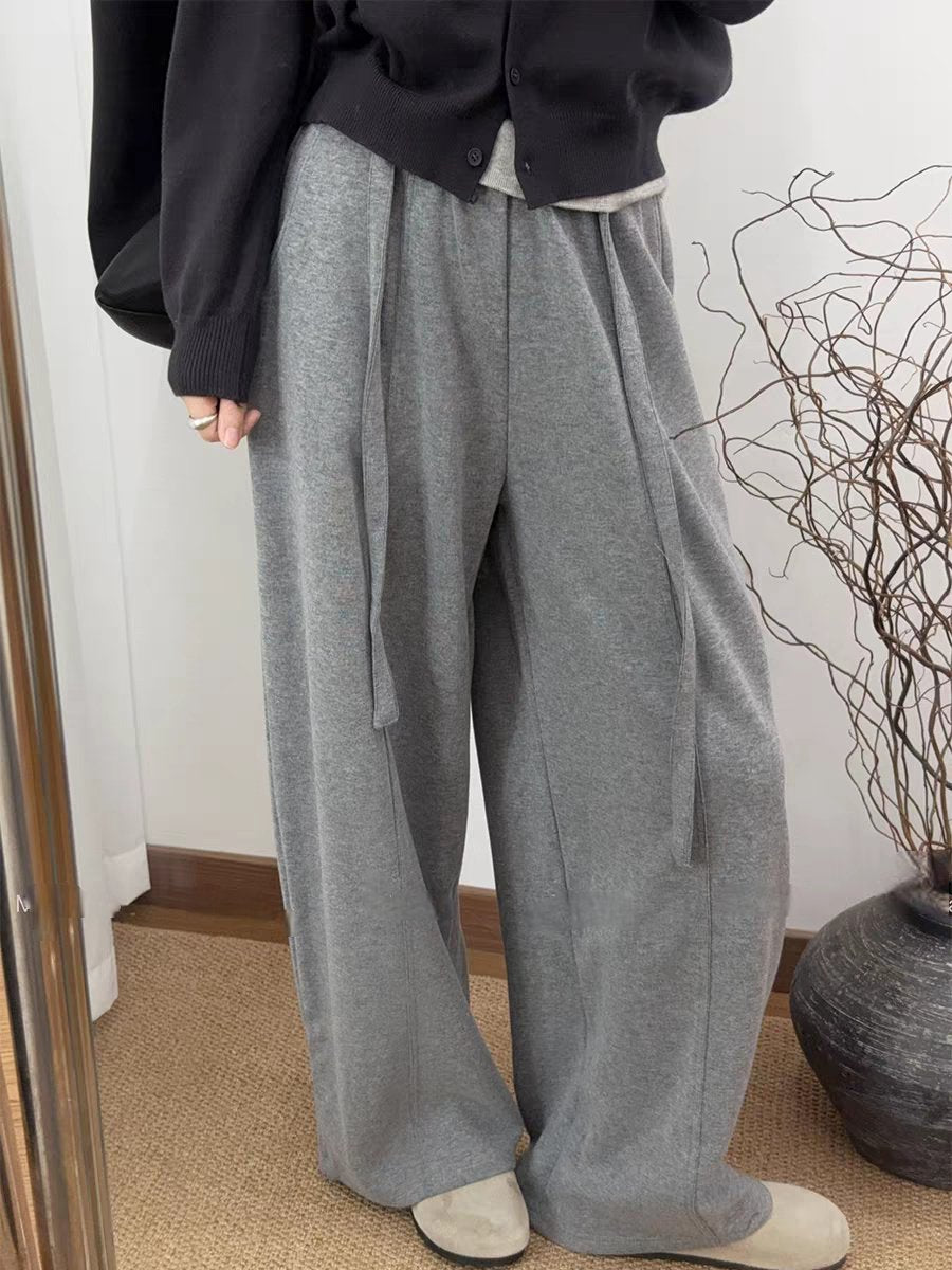 Luna Belted Wide Fleece Pants