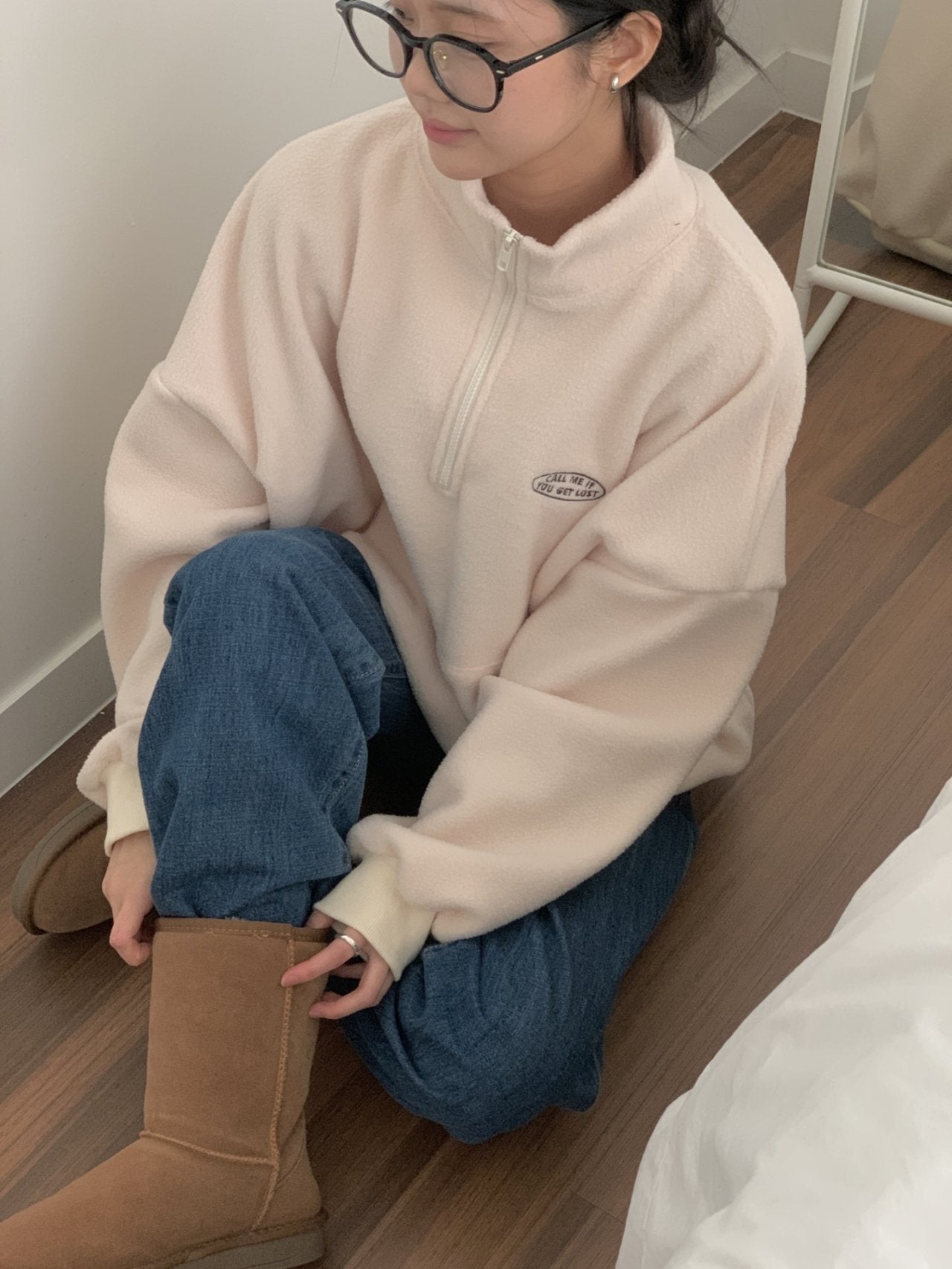 Call Me Half-Zip Fleece Pullover