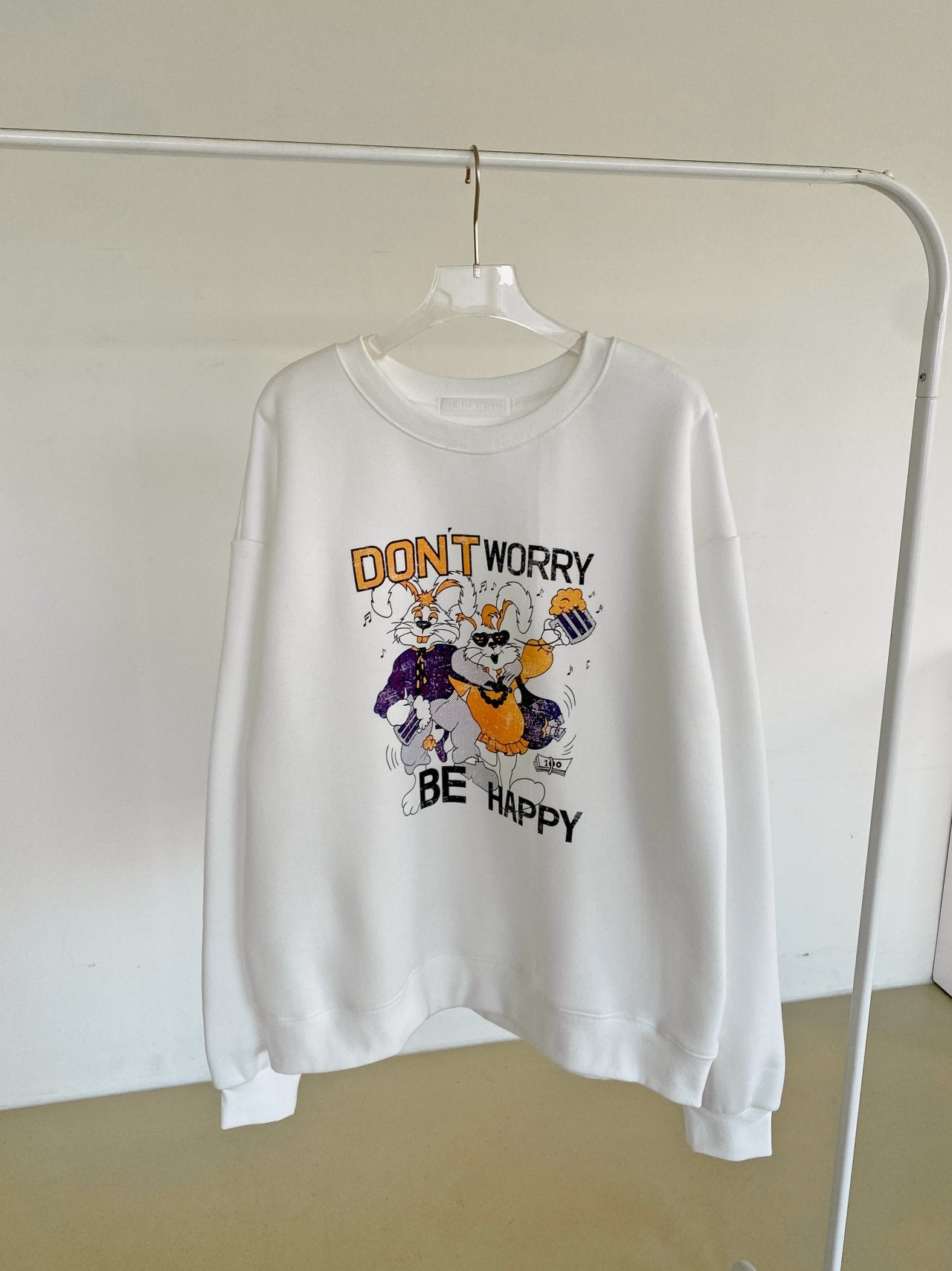 Don’t Worry Be Happy Dancing Bunny Sweatshirt