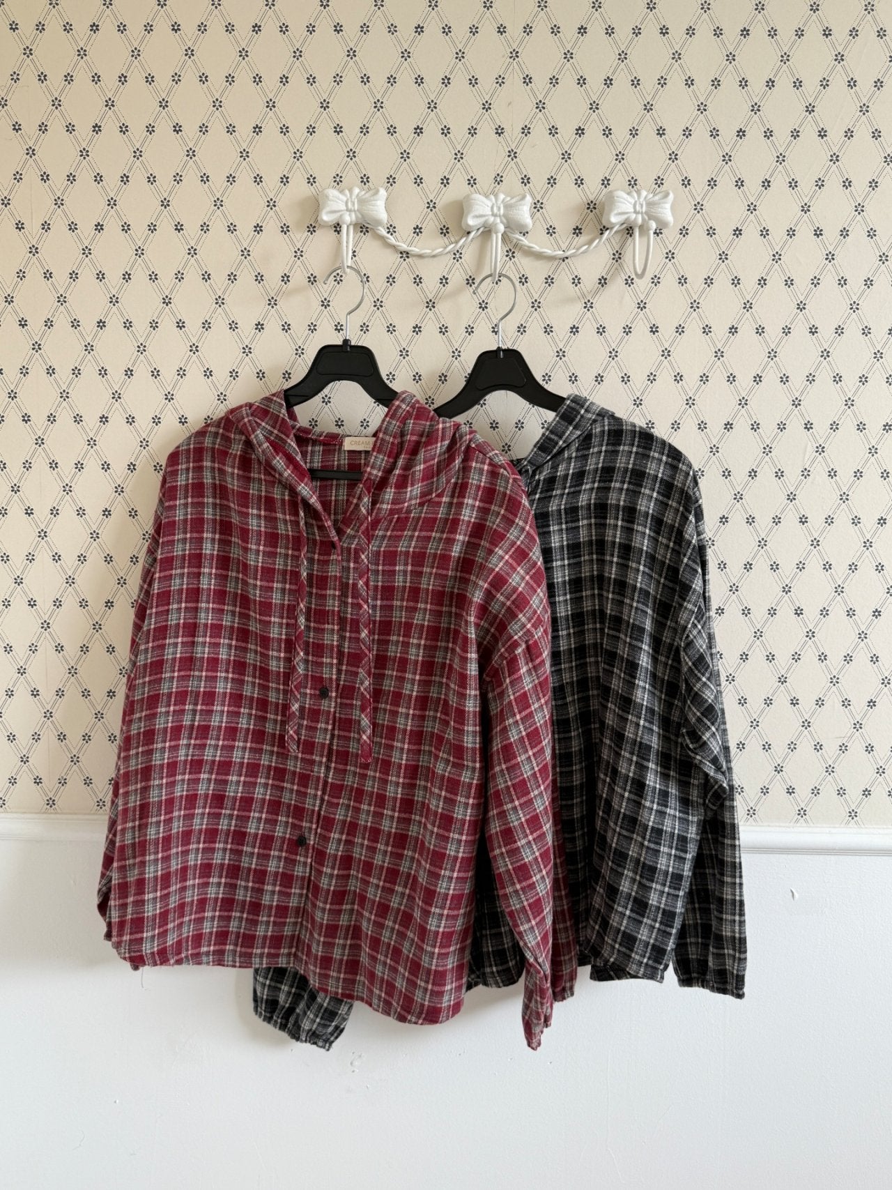 Winter Brushed Check Hooded Shirt Relaxed fit