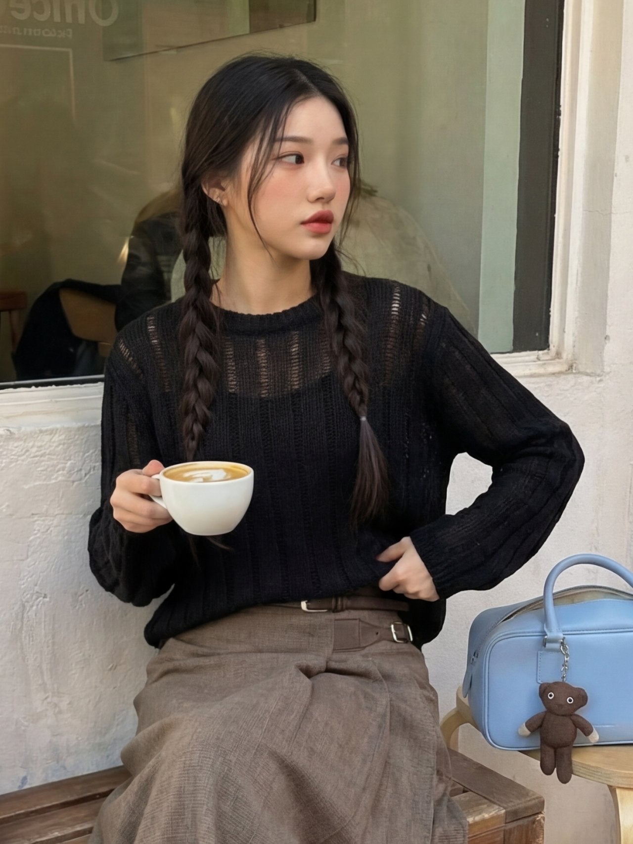 Soft Breeze Rib Knit Pullover Made in Korea - Luckyplanetusa