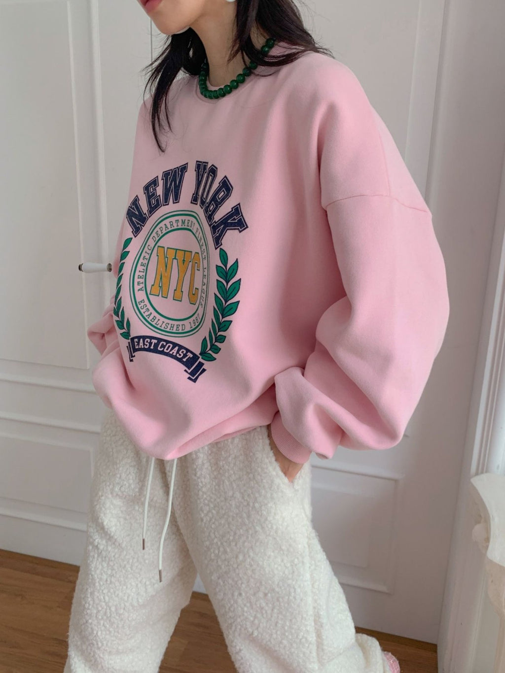 New York Graphic Oversized Sweatshirt – Made in Korea