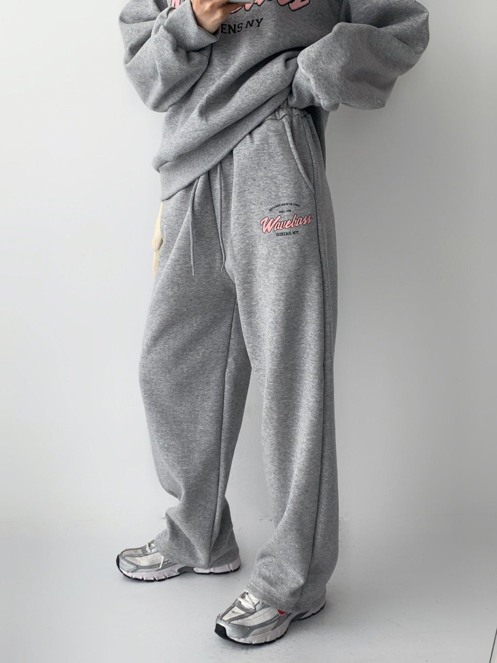 Wavebass Fleece-Lined Sweat Set – Top & Bottom (Unisex Fit) Cozy Daily Loungewear Set