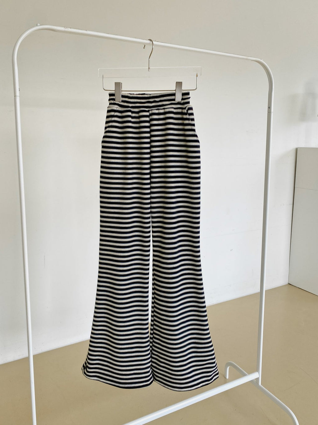 Soft Fleece Stripe Flare Pants
