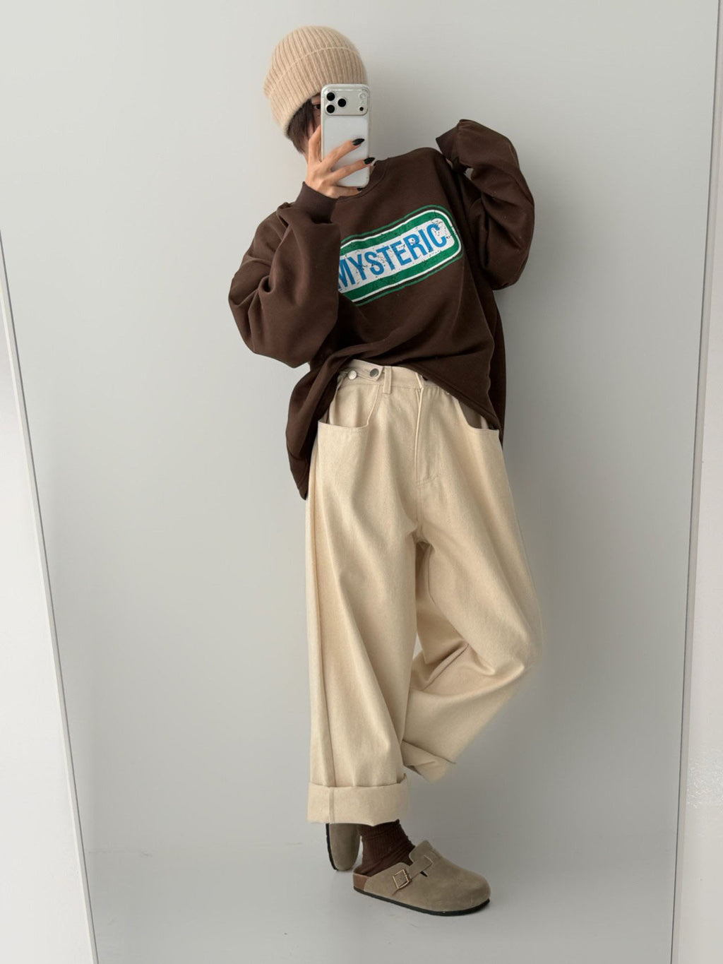 MYSTERIC Big-Size Overfit Sweatshirt