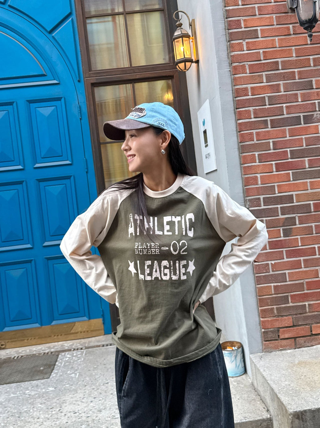 Vintage Athletic Raglan Long Sleeve Tee