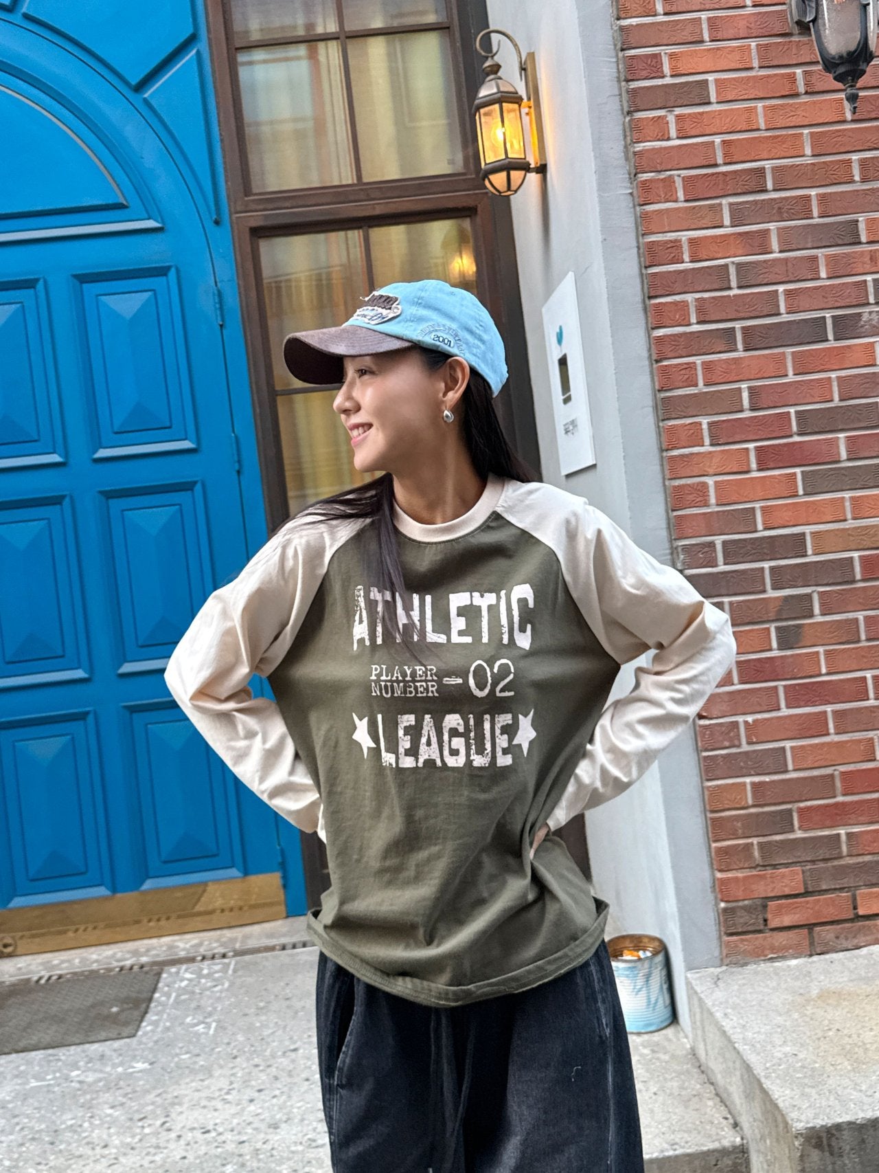 Vintage Athletic Raglan Long Sleeve Tee