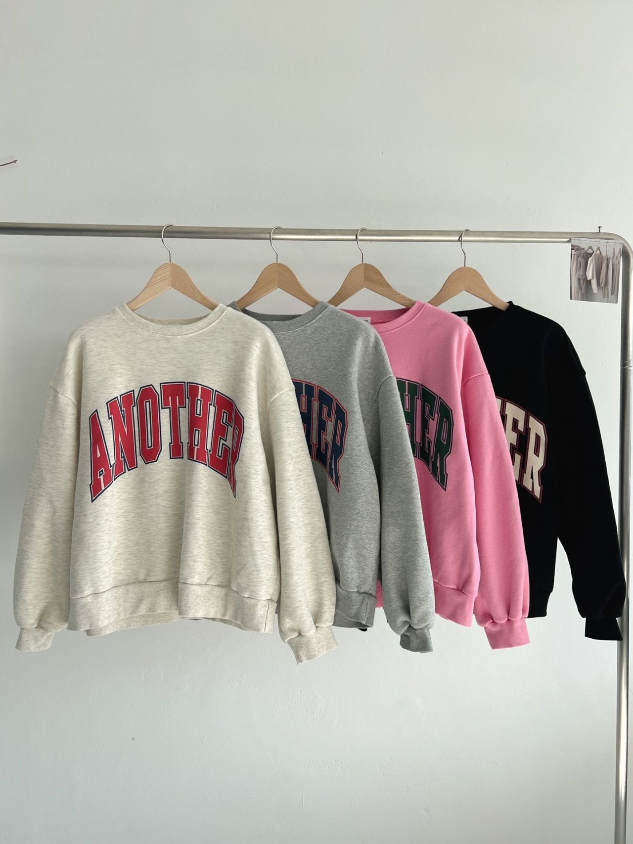 ANOTHER Varsity Puff-Sleeve Sweatshirt