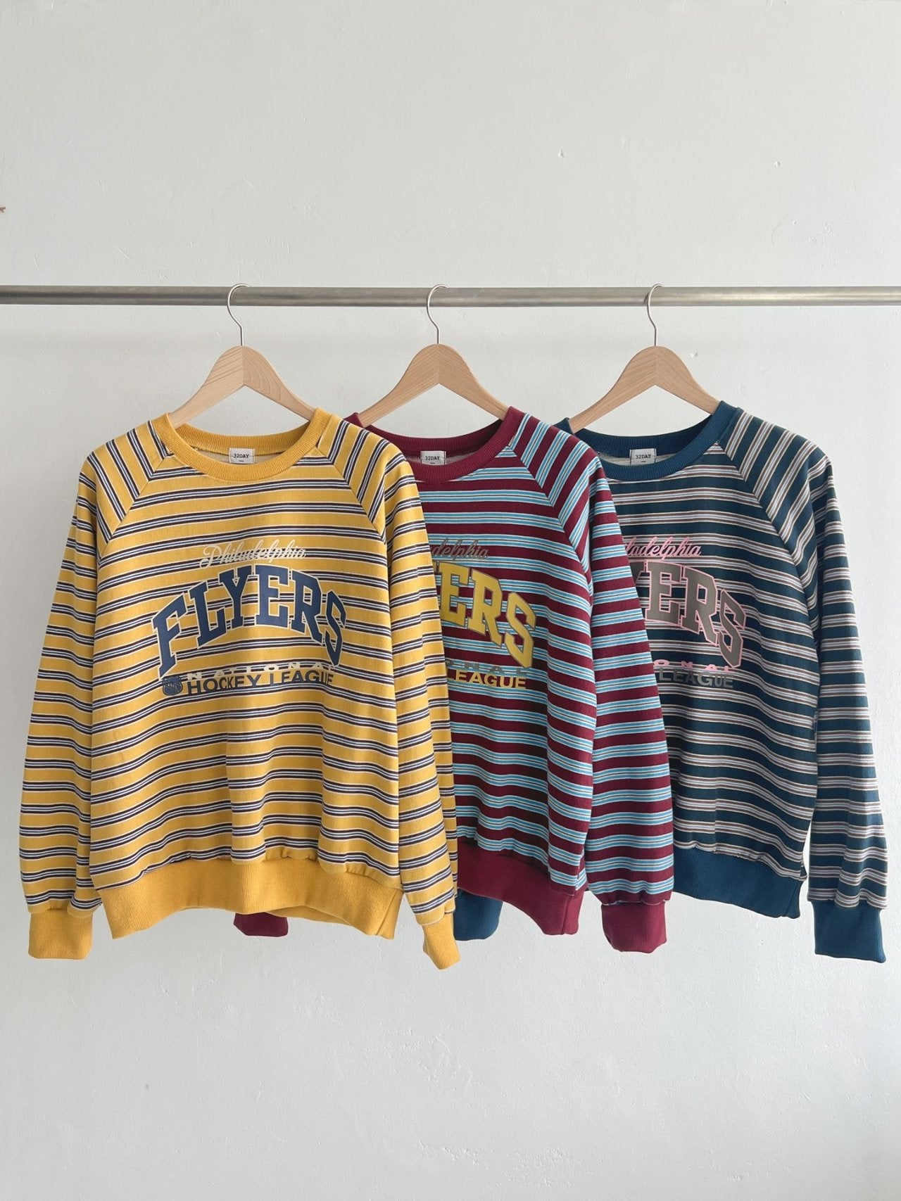 Philly Flyers Striped Cotton Sweatshirt