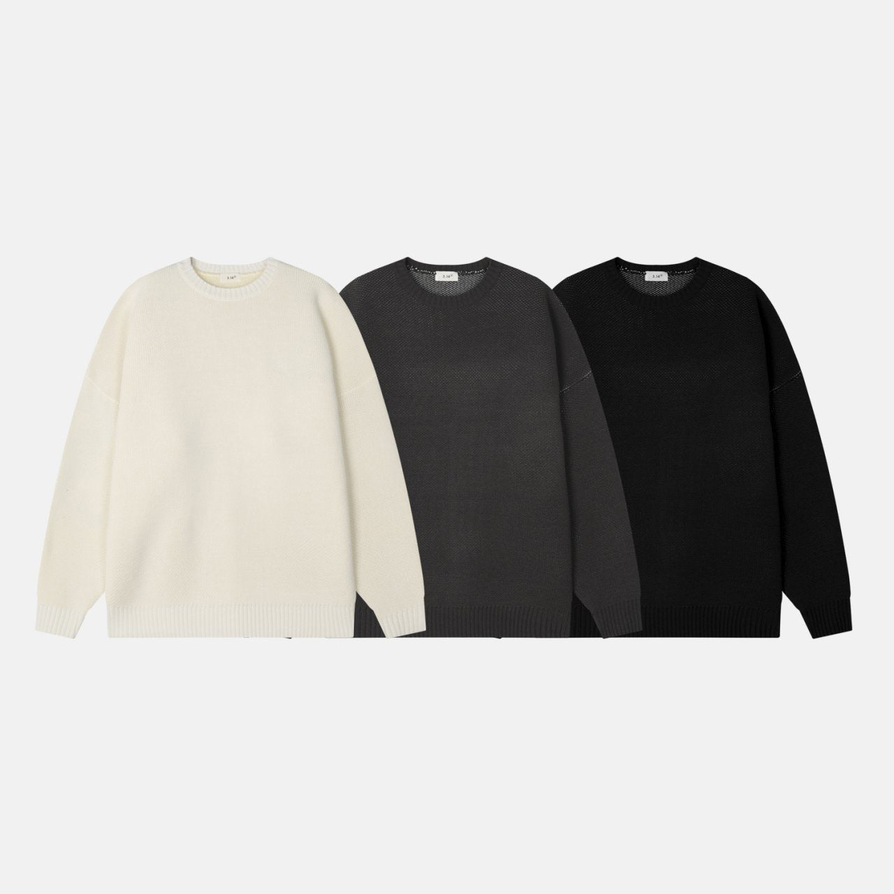 Following Hand-Brushed lettering Jacquard Knit Sweater Made in Korea