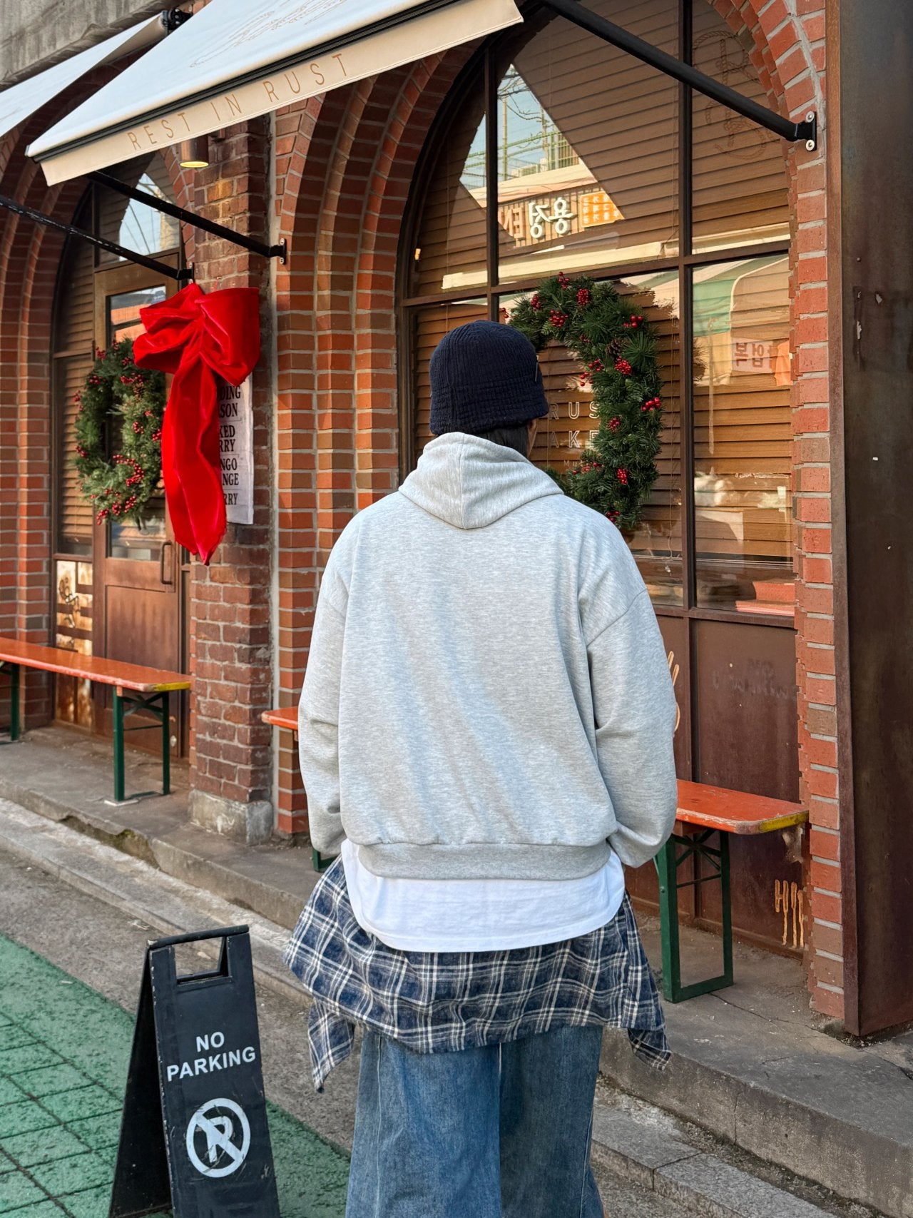 Vintage Heart Flag Unisex Hoodie Made in Korea
