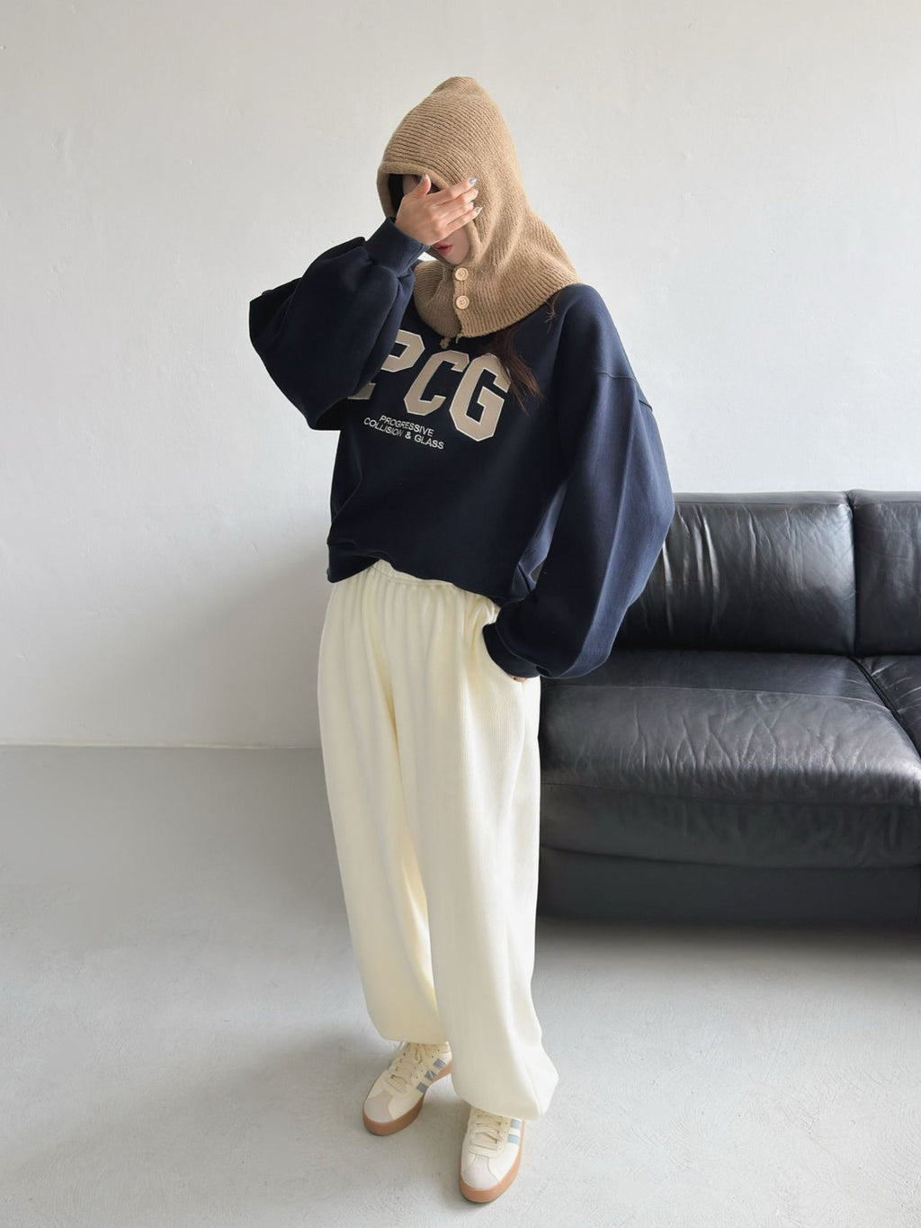 Velvet Minky Fleece-Lined Jogger Pants Big Size Overfit