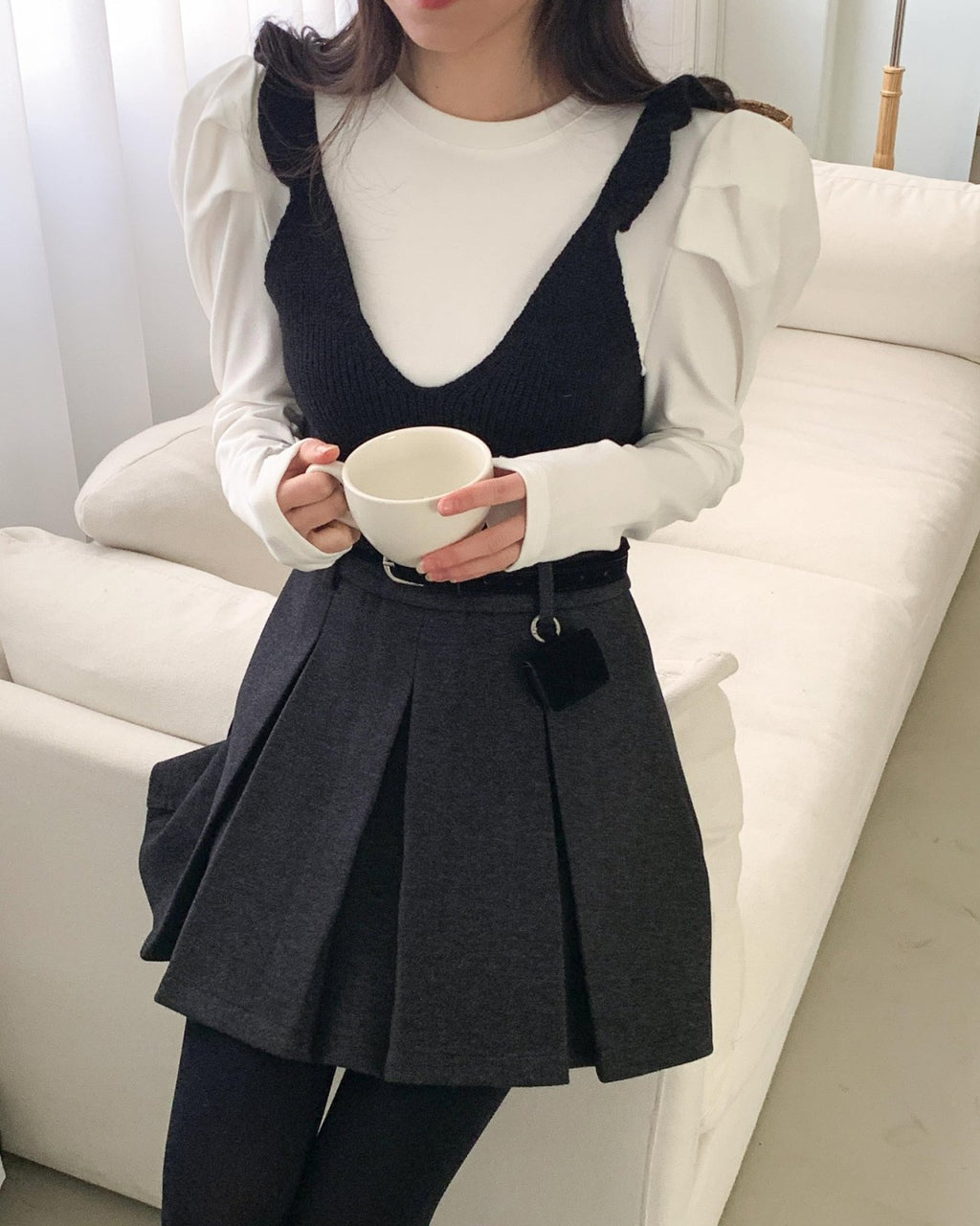 Romantic Layered Knit Ruffle Top