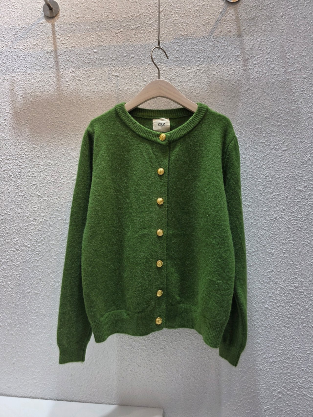 Cindy Gold Button Soft Knit Cardigan Free Size