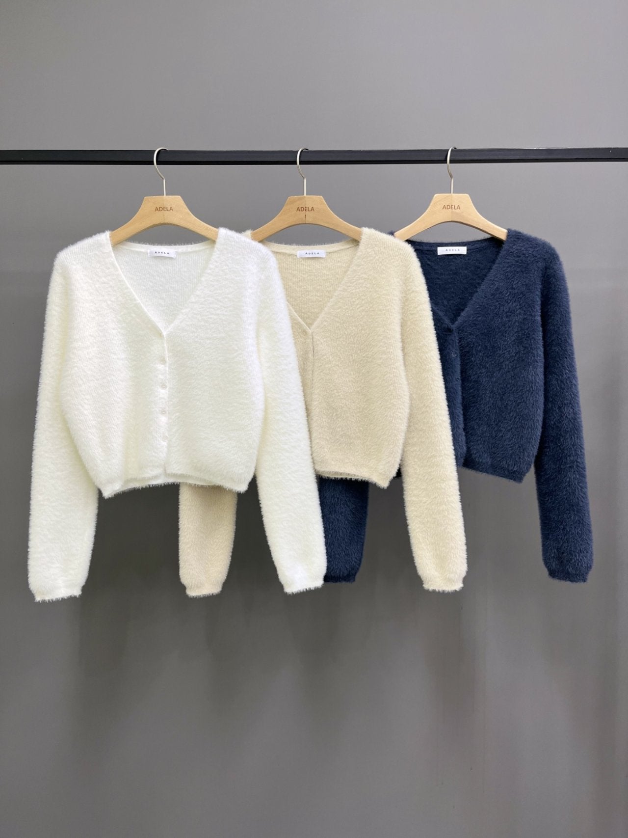 Soft Cloud Fuzzy V-Neck Cardigan
