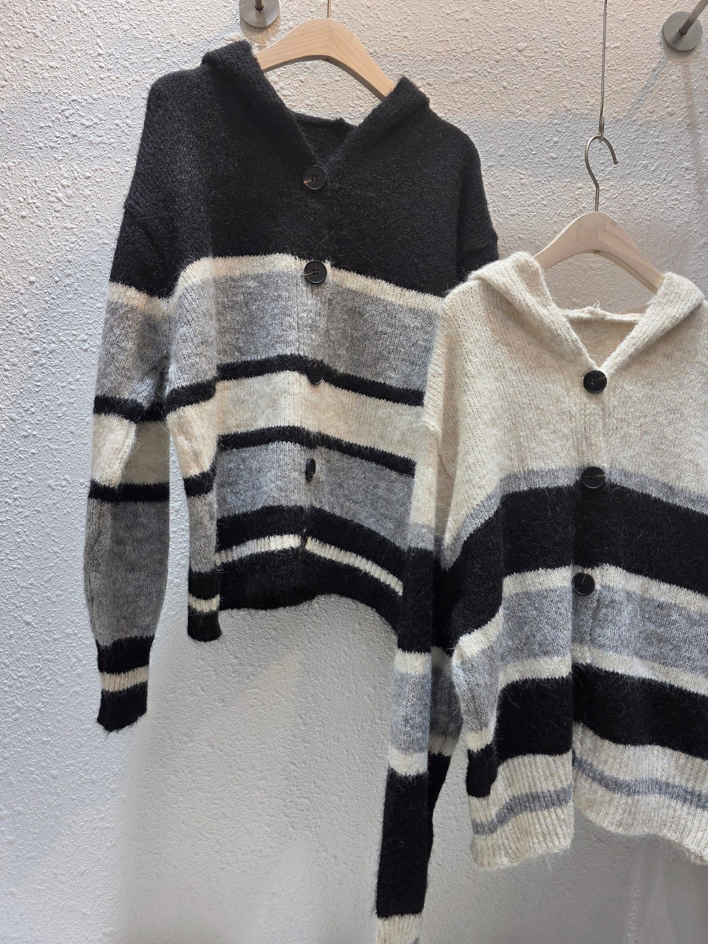 Lucky Stripe Cozy Hood Cardigan