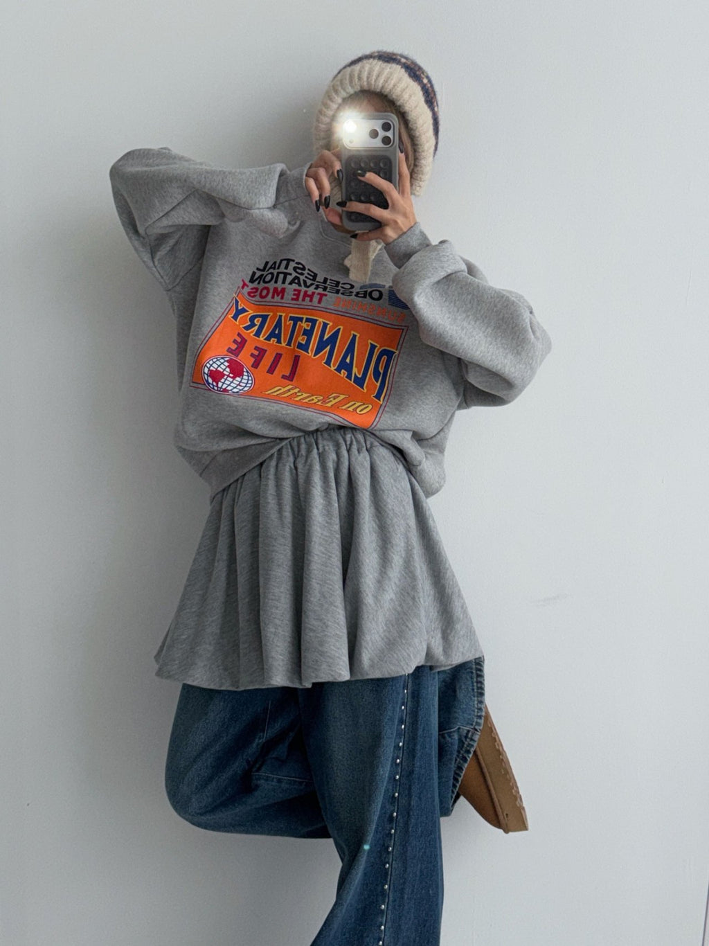 Planetary Life Graphic Sweatshirt Made in Korea