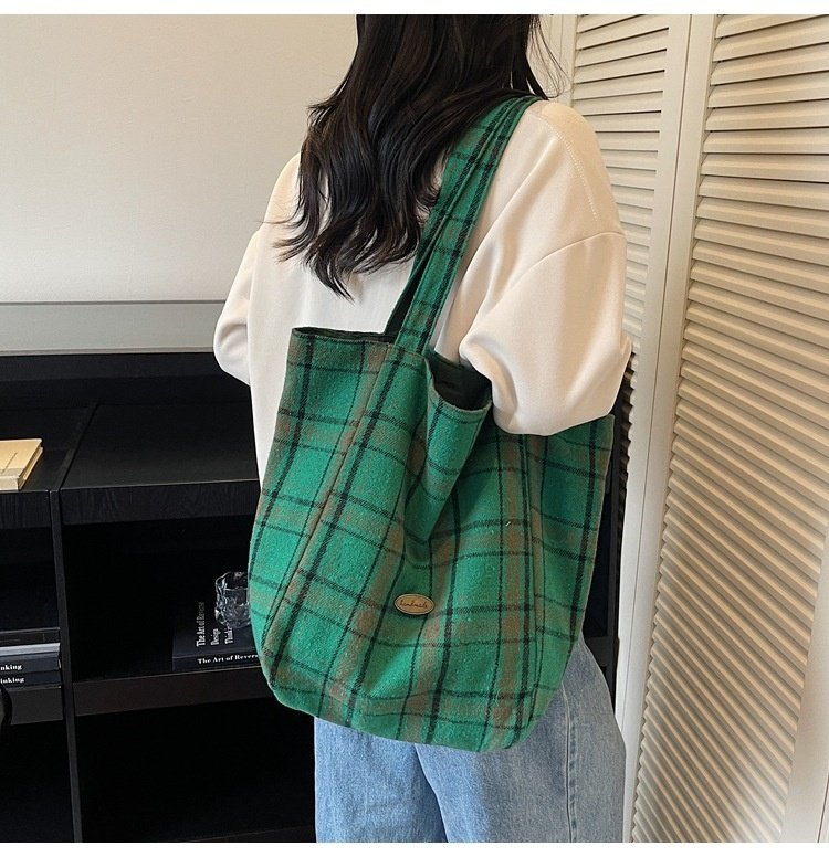 Reversible Check Daily Tote Bag