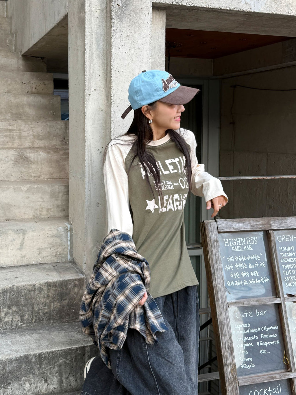 Vintage Athletic Raglan Long Sleeve Tee