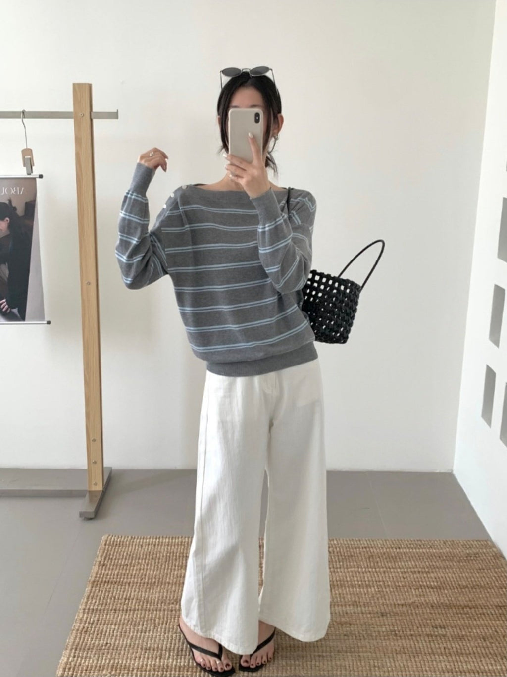 Cozy Line Button Shoulder Knit Top - Luckyplanetusa