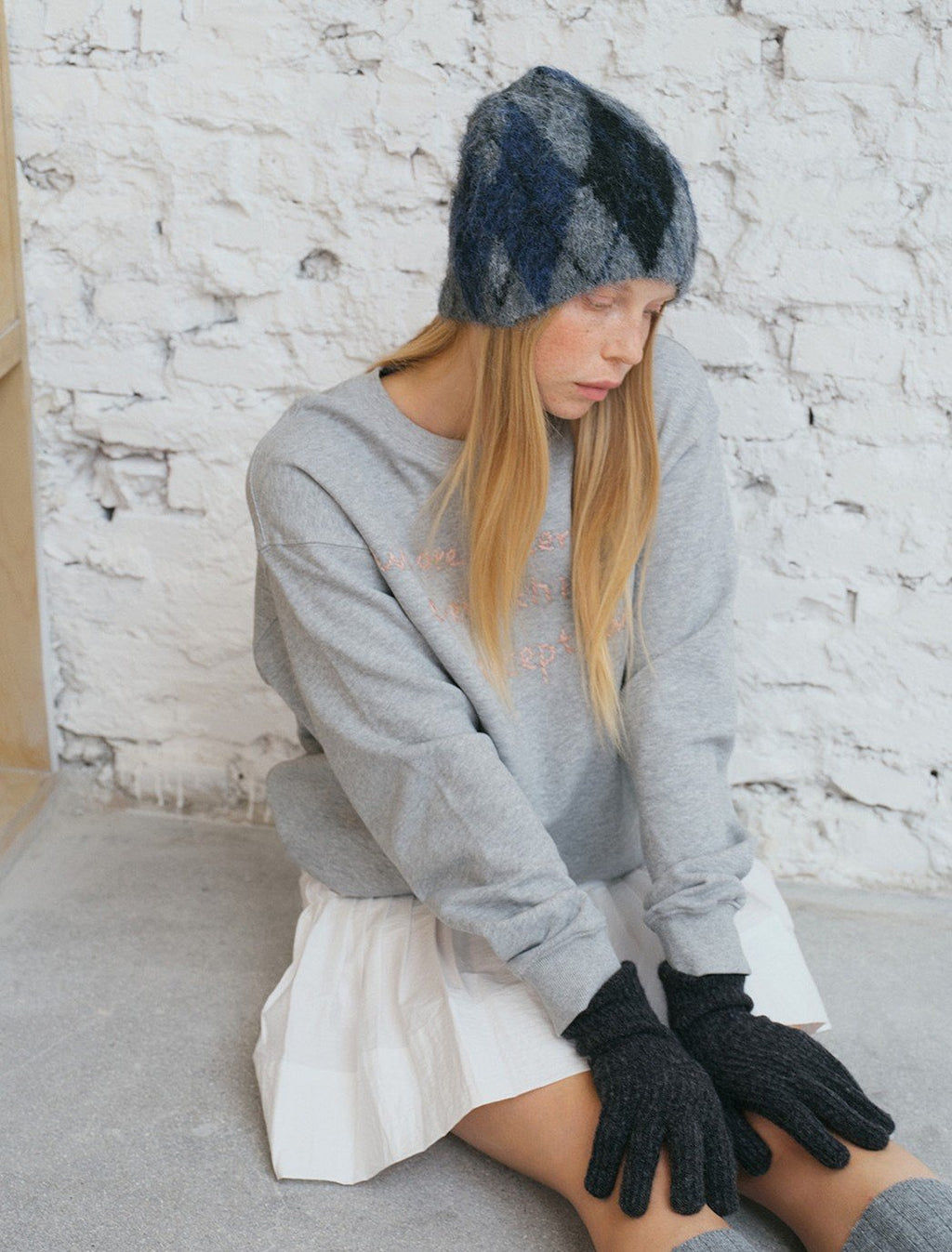 Cozy 30% Wool Argyle Beanie