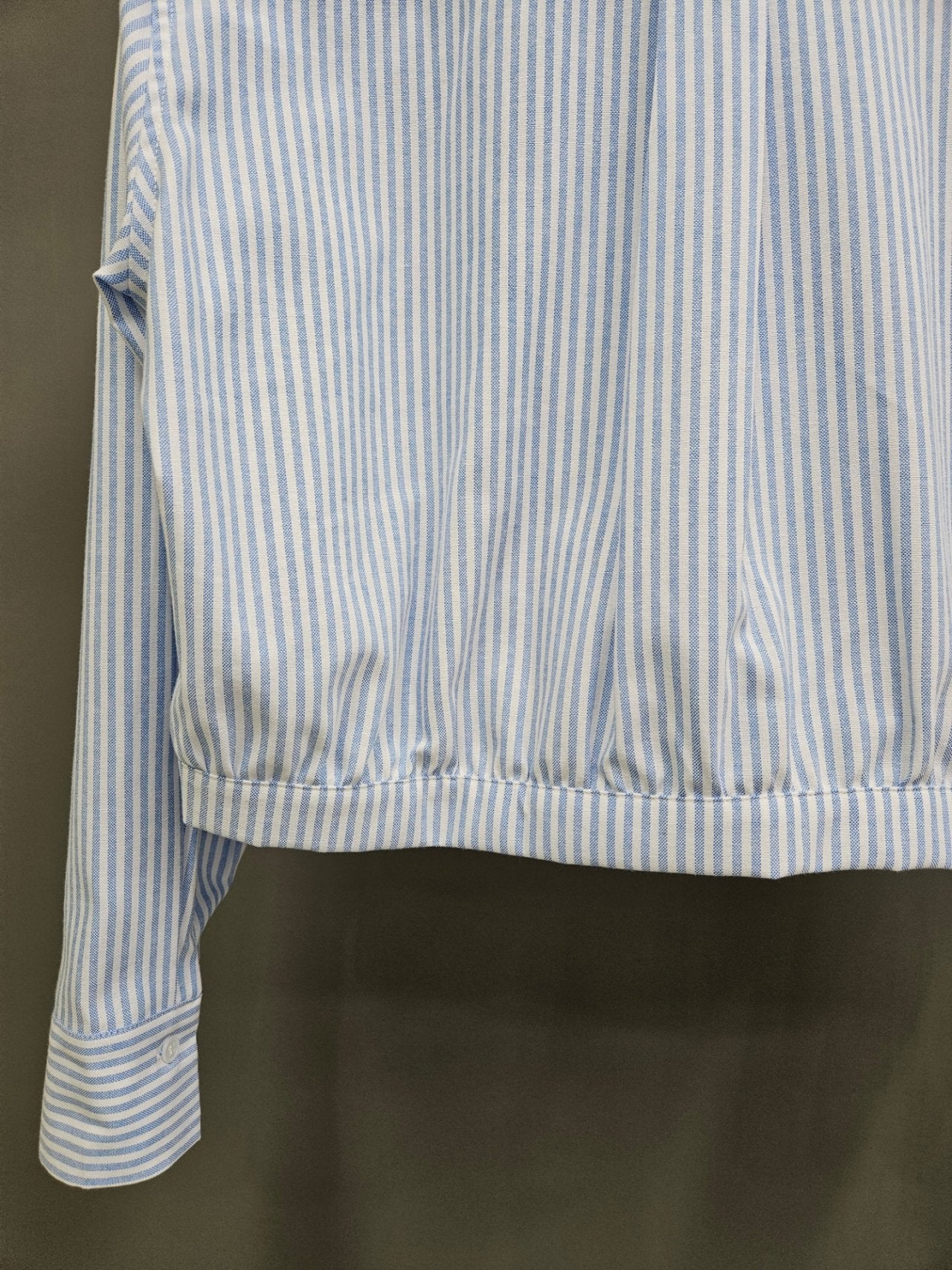 Classic Cropped Stripe Shirt Made in Korea