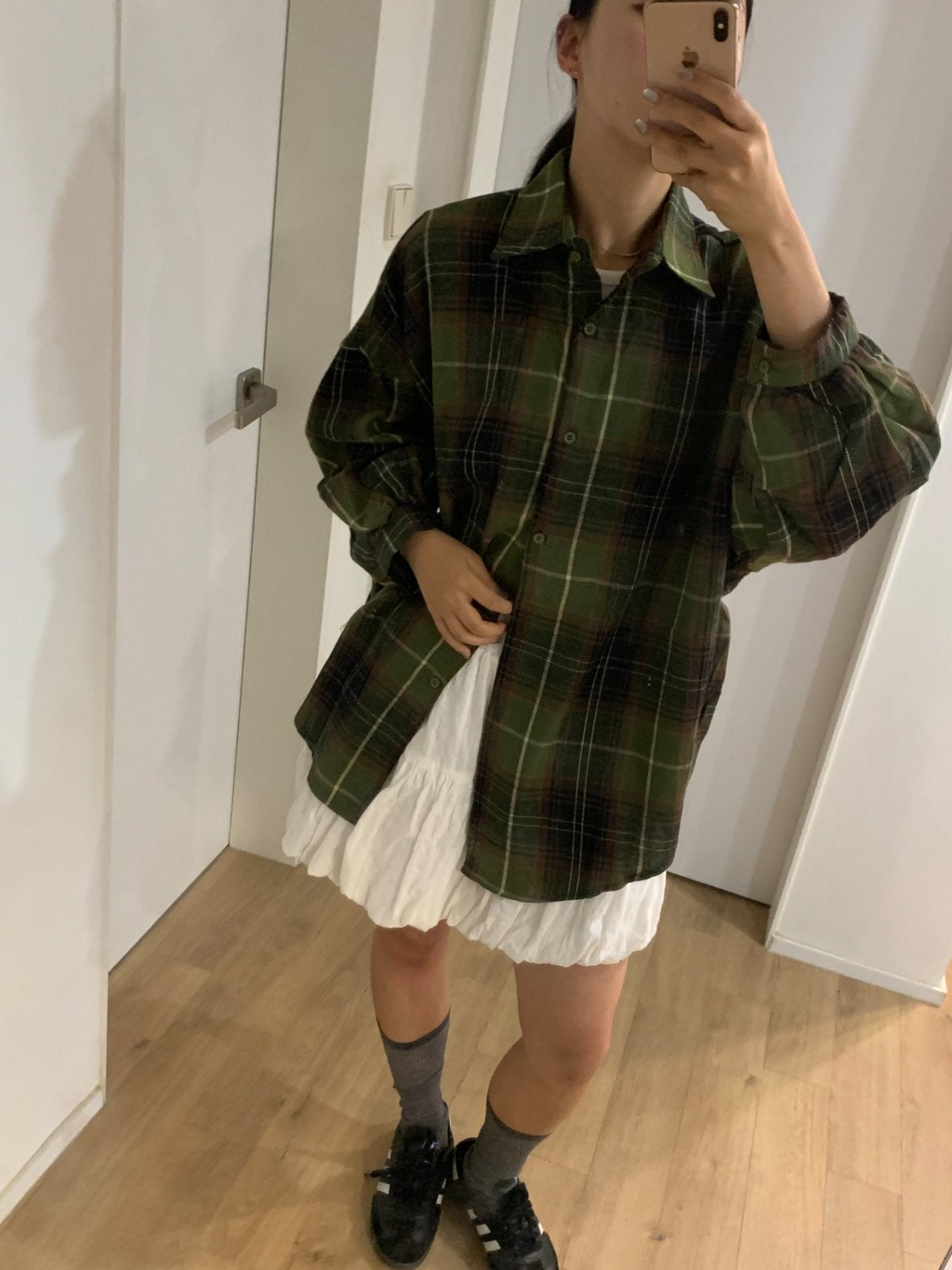 Vintage Soft Brushed Oversized Plaid Shirt