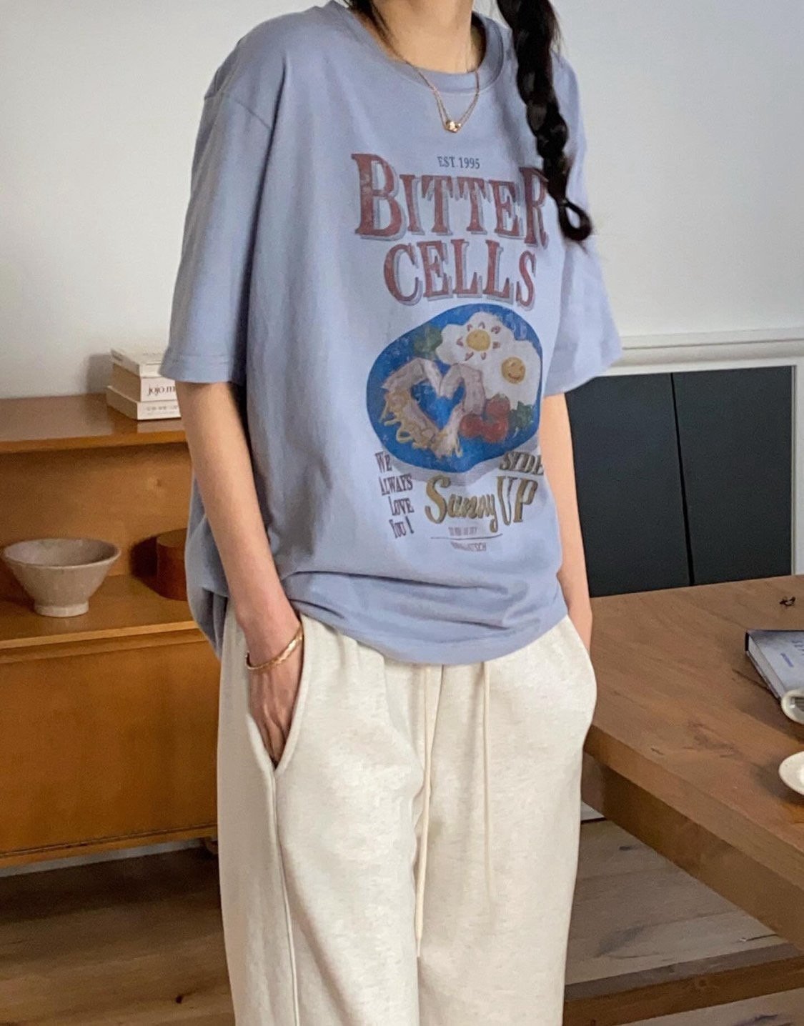 Bitter Cells Washed Cotton Lounge Tee Made in Korea