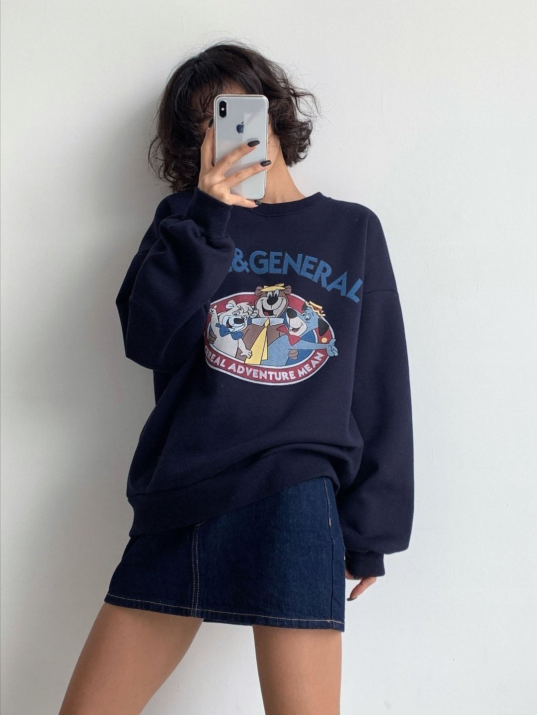 Mill & General Retro Cartoon Sweatshirt – Oversized Fit