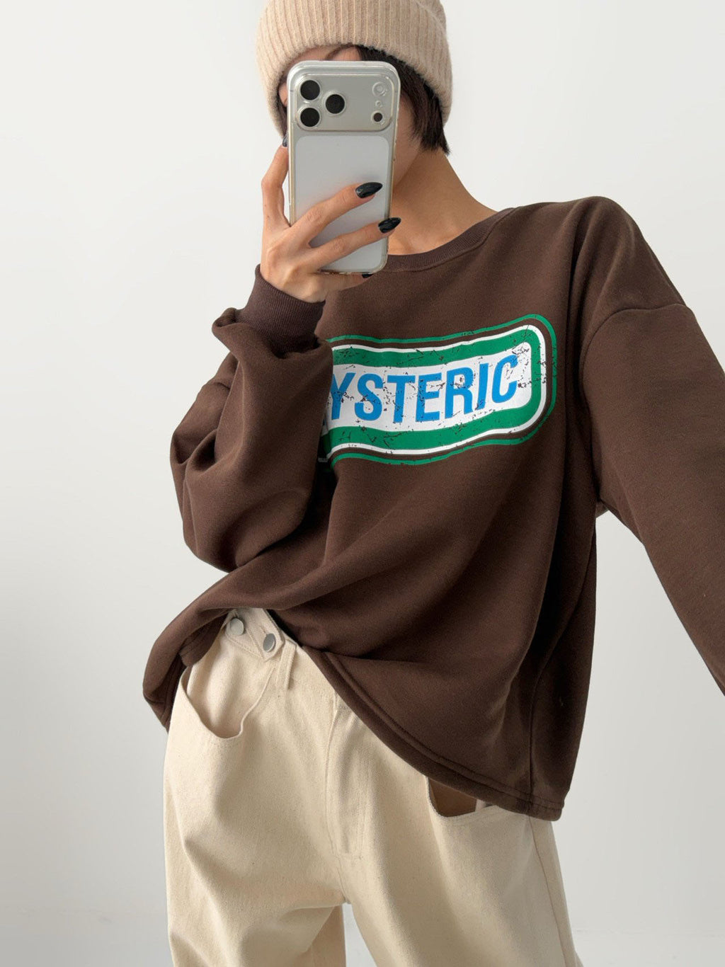 MYSTERIC Big-Size Overfit Sweatshirt