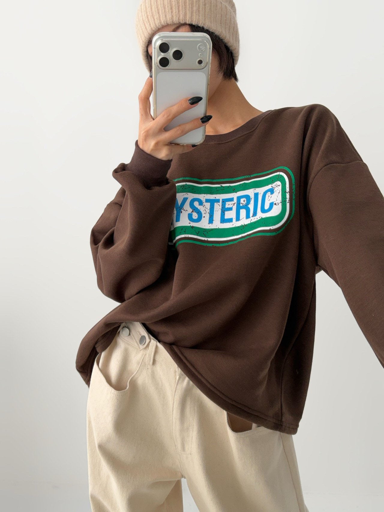 MYSTERIC Big-Size Overfit Sweatshirt