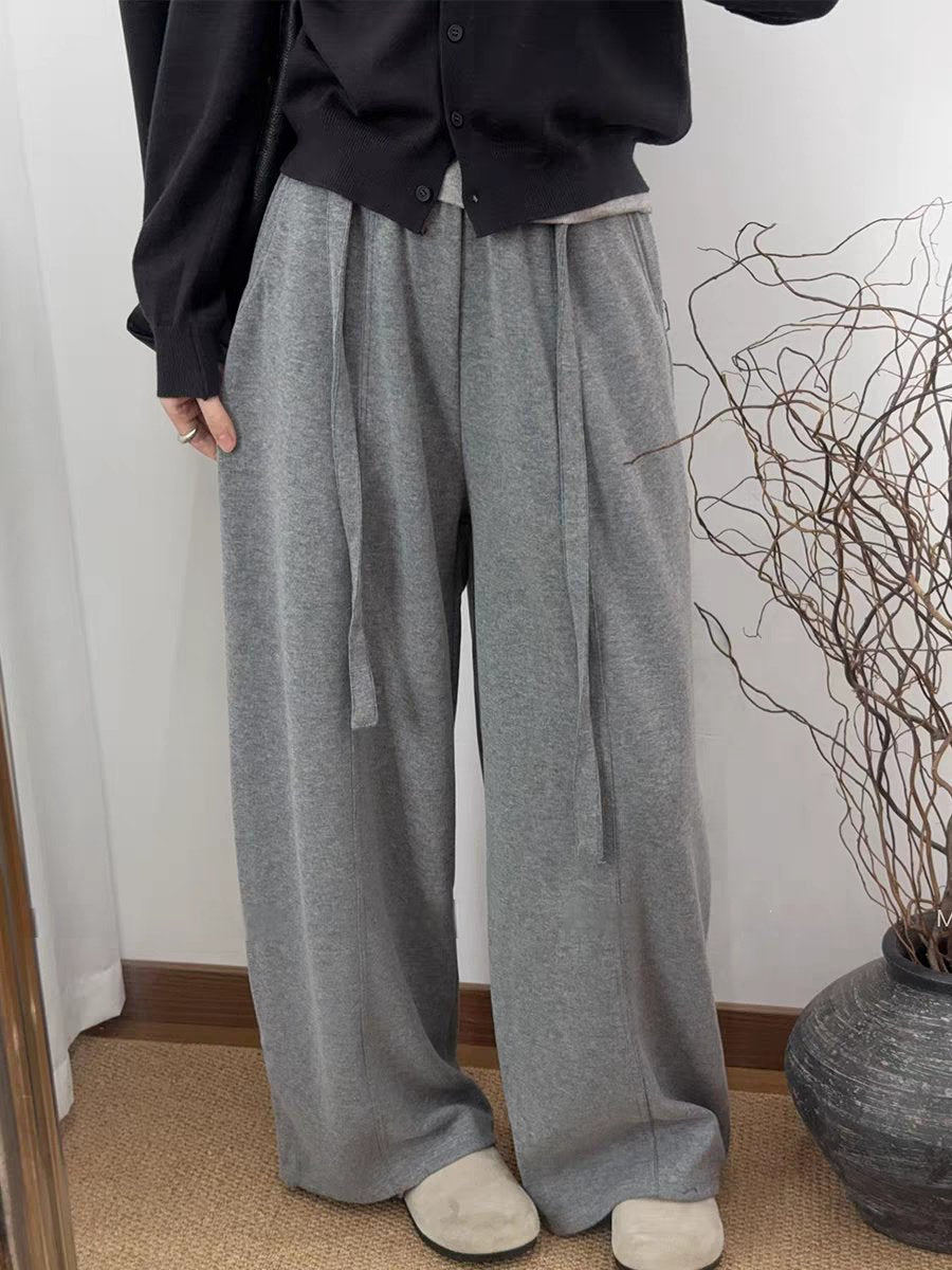 Luna Belted Wide Fleece Pants