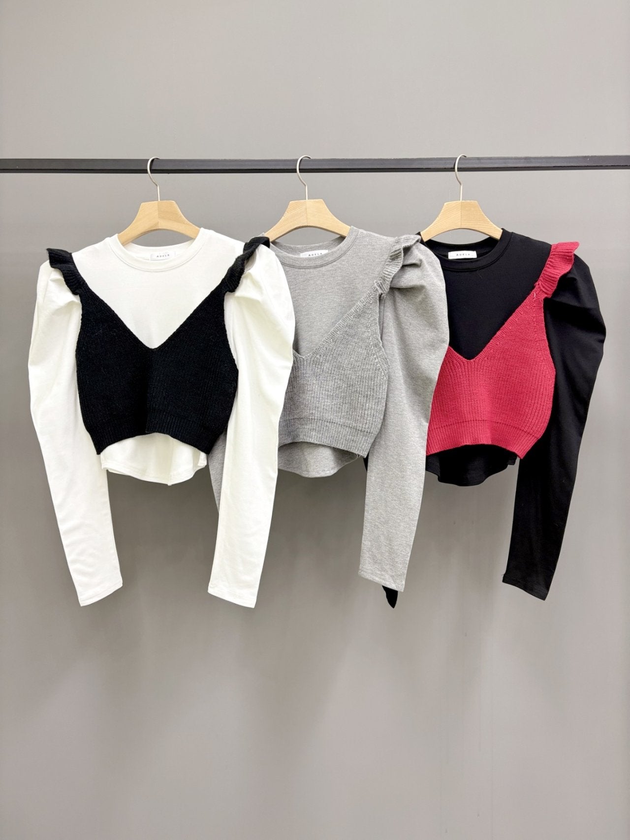 Romantic Layered Knit Ruffle Top