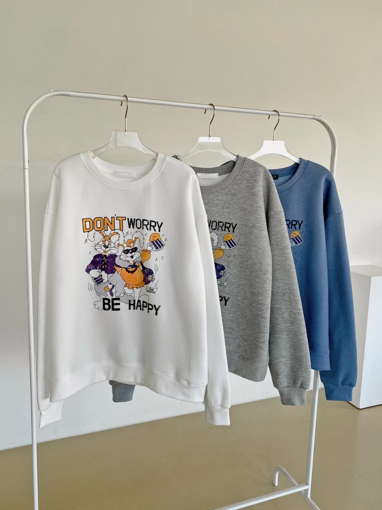 Don’t Worry Be Happy Dancing Bunny Sweatshirt