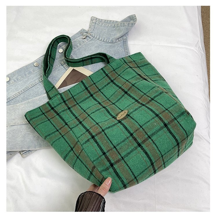 Reversible Check Daily Tote Bag